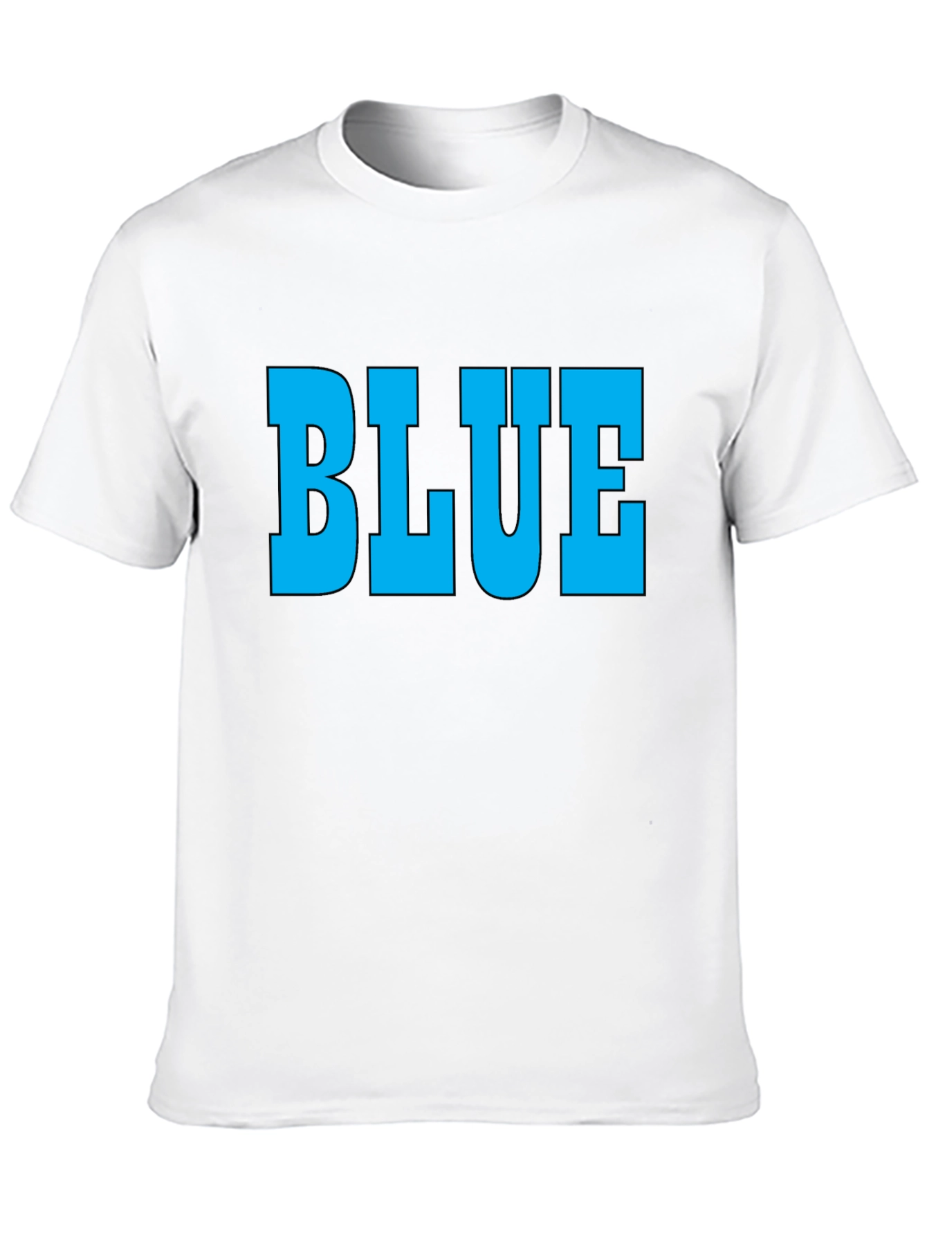 Bold BLUE Graphic T-Shirt - Classic Crew Neck Tee