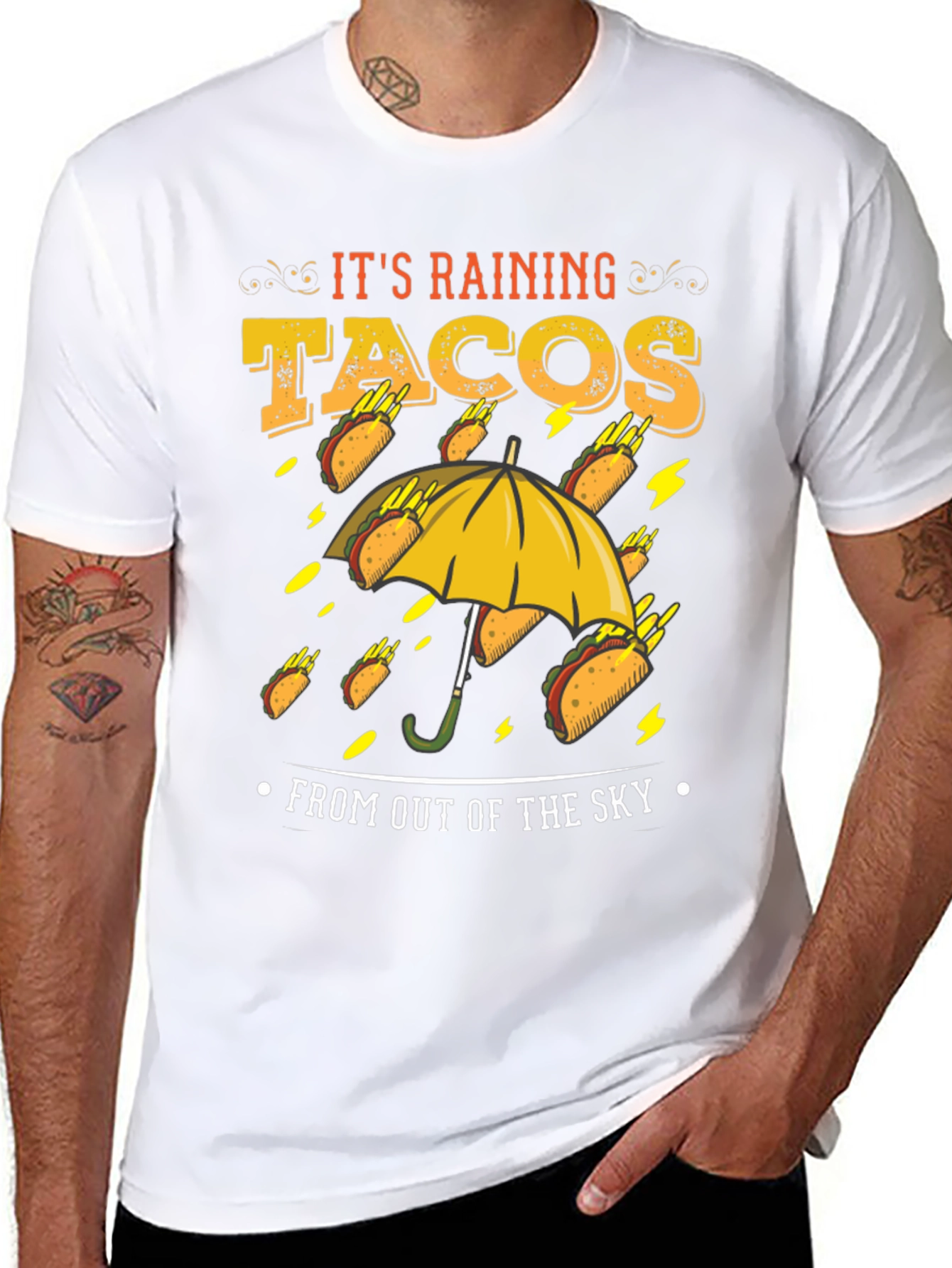Its Raining Tacos Novelty Graphic Tee