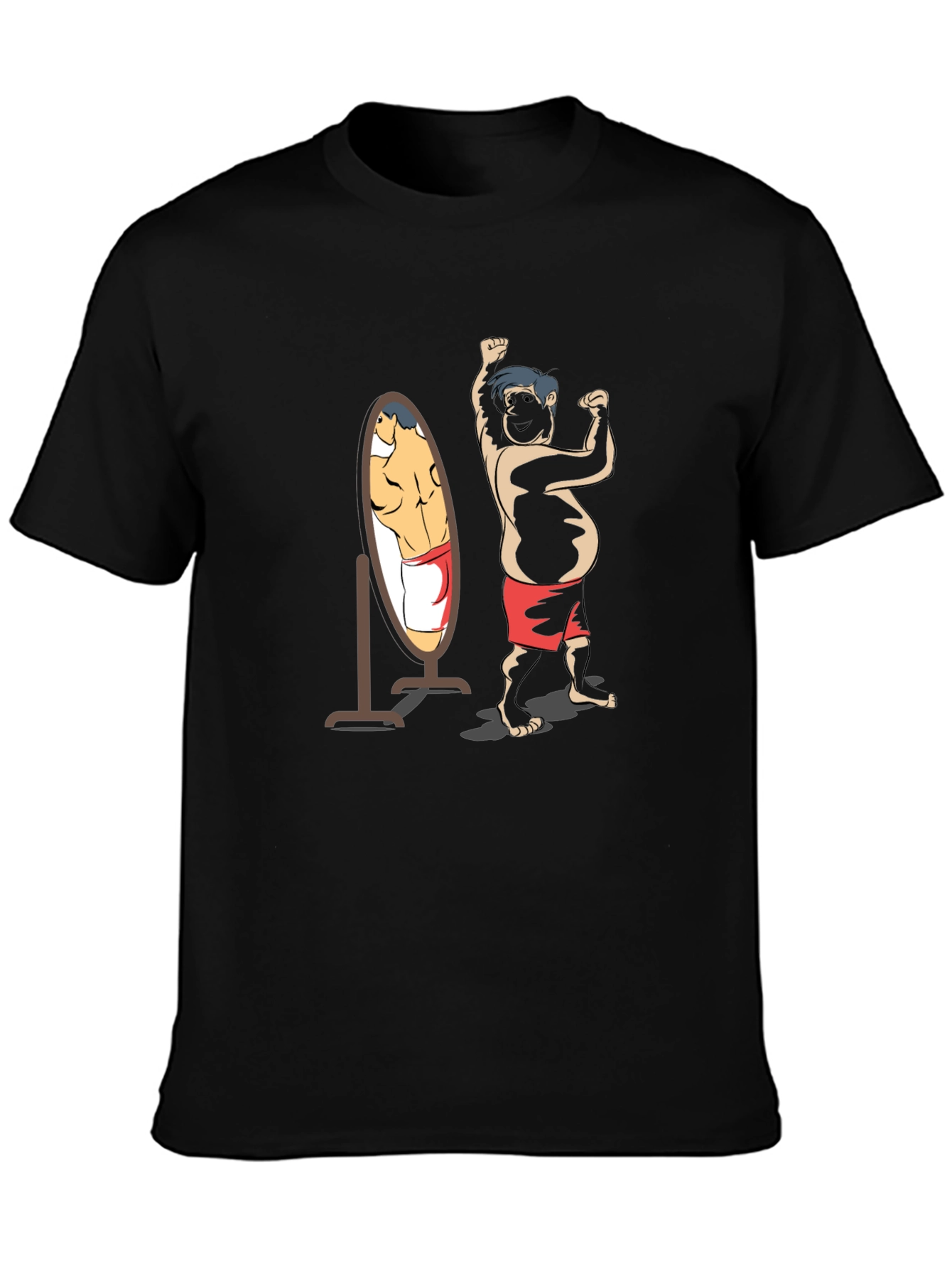 Funny Bodybuilder Mirror Image T-Shirt