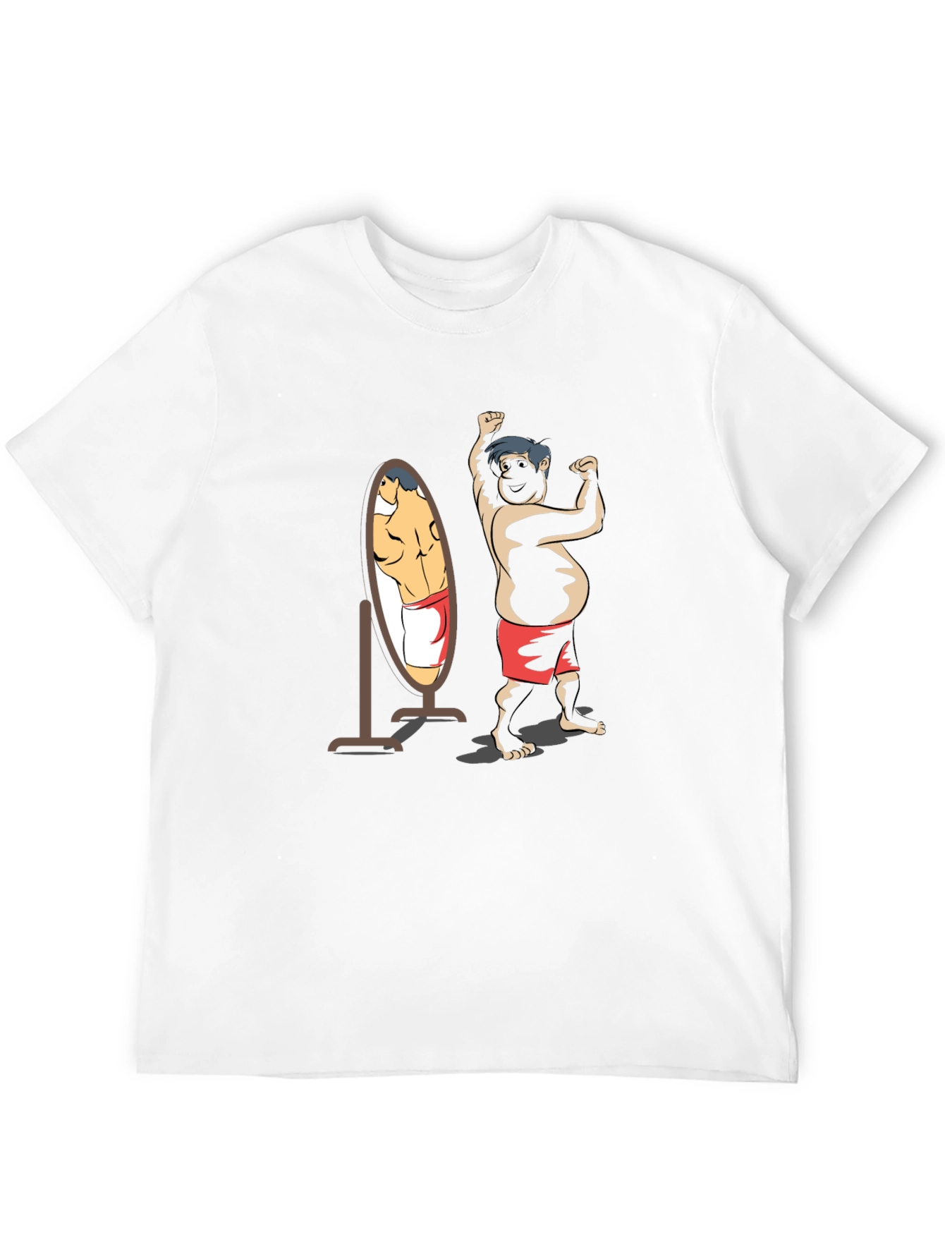 Funny Bodybuilder Mirror Image T-Shirt