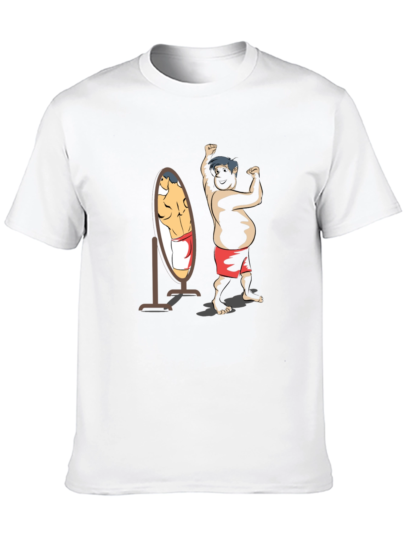 Funny Bodybuilder Mirror Image T-Shirt
