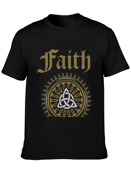 Faith Celtic Knot Graphic Tee - Stylish Black T-Shirt