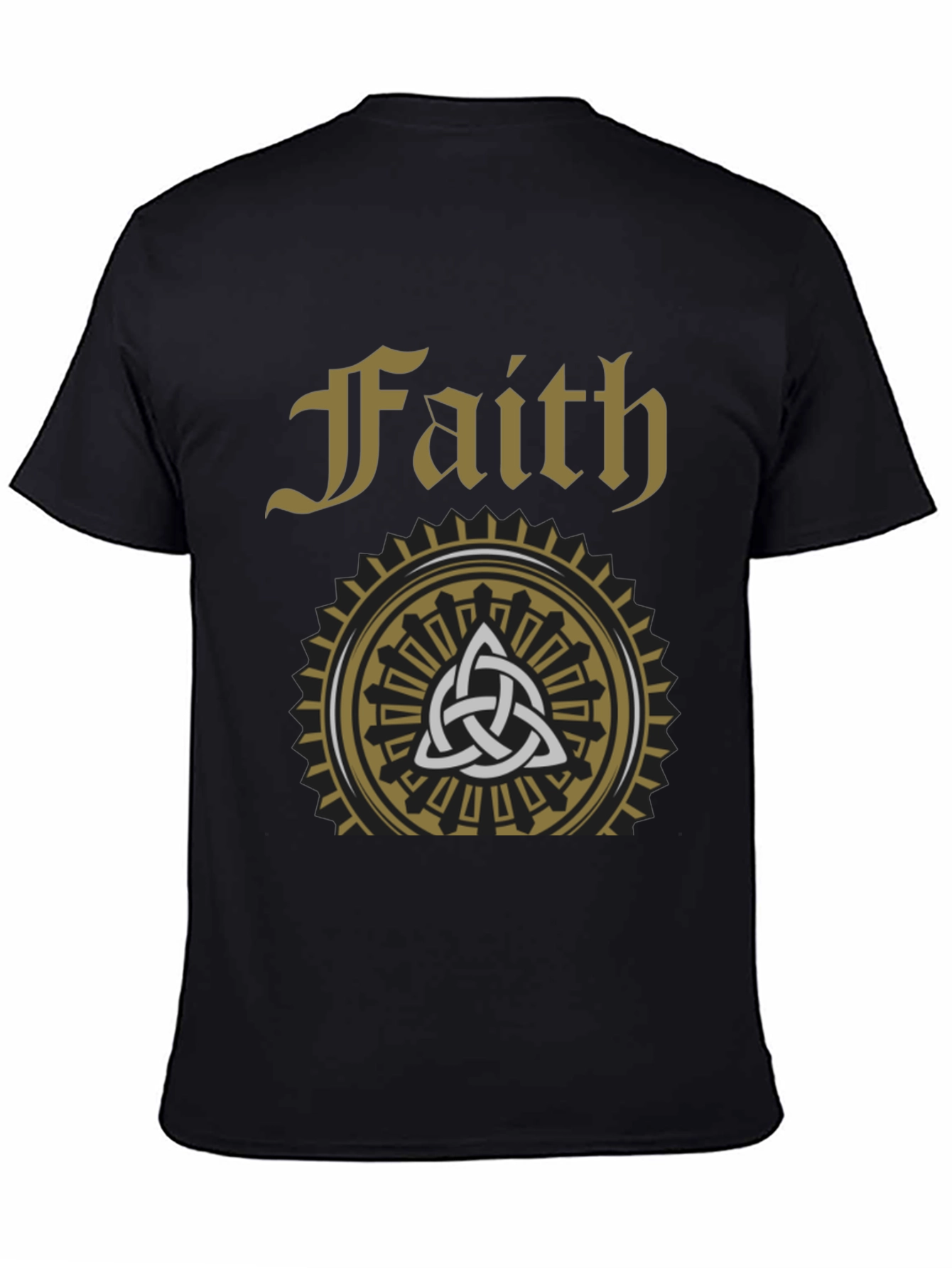 Faith Celtic Knot Graphic Tee - Stylish Black T-Shirt