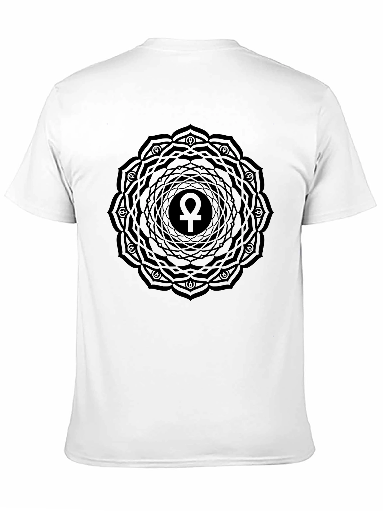Ankh Mandala T-Shirt - Black Graphic Tee