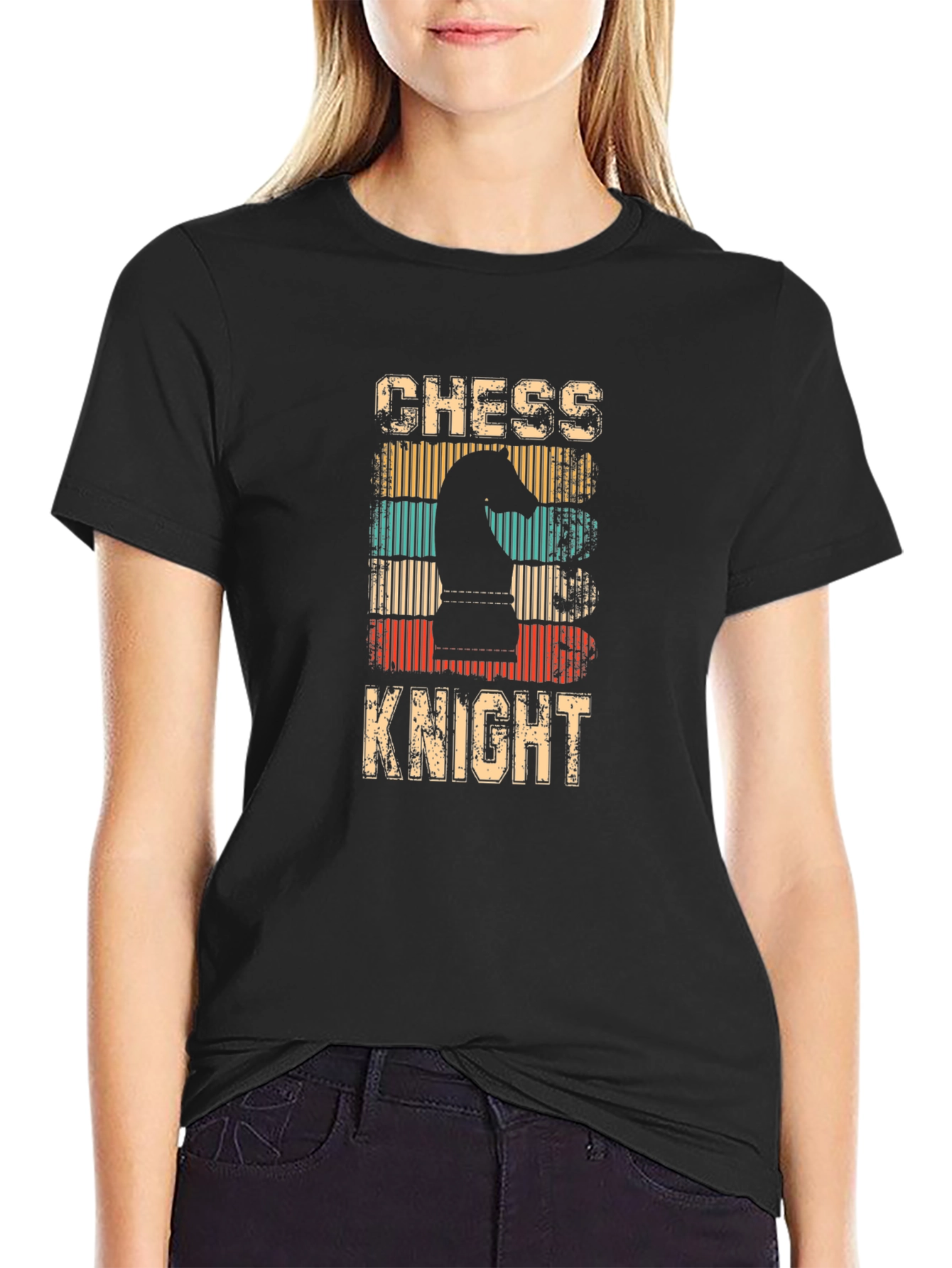 Chess Knight Retro Style T-Shirt