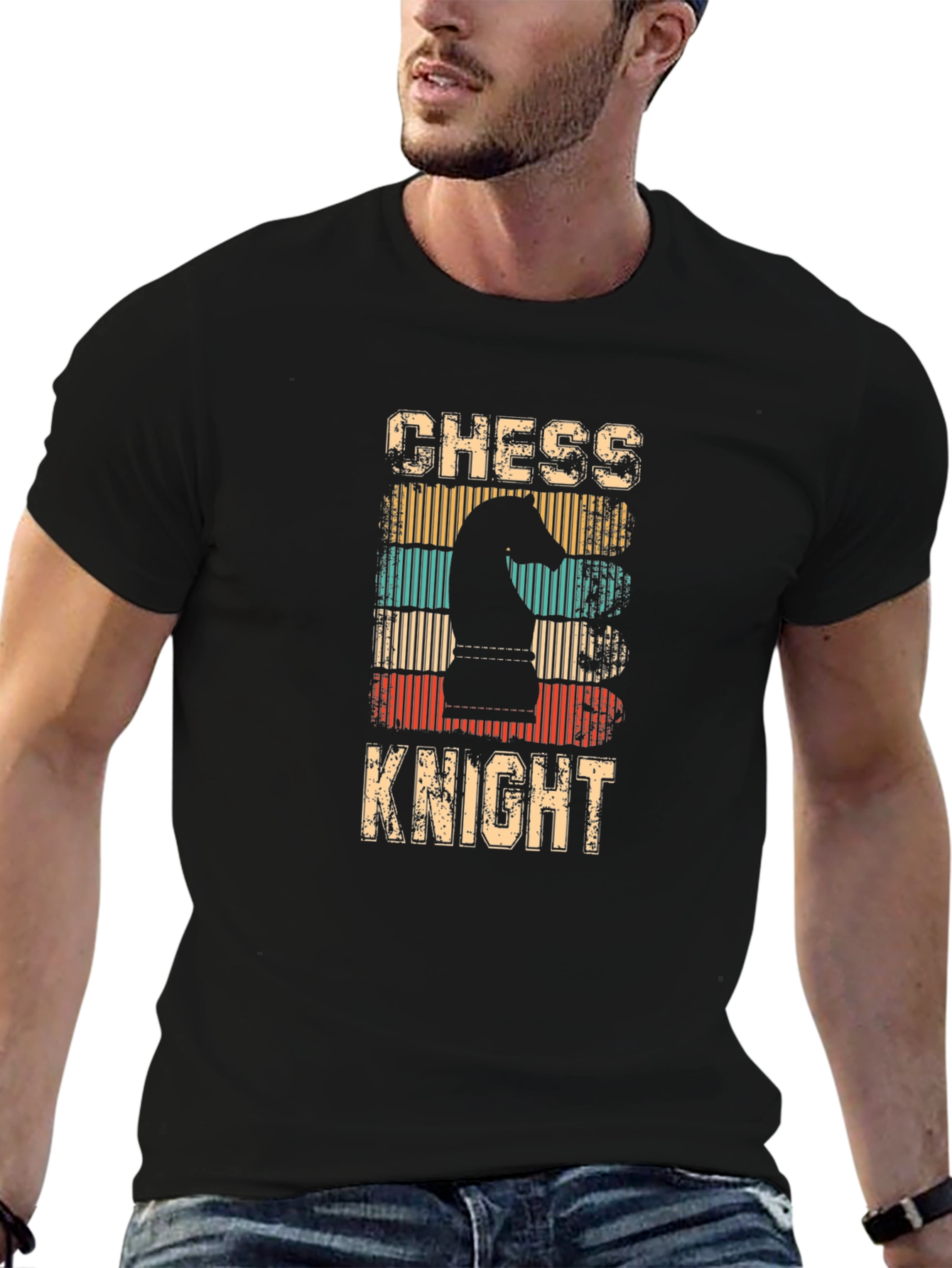 Chess Knight Retro Style T-Shirt