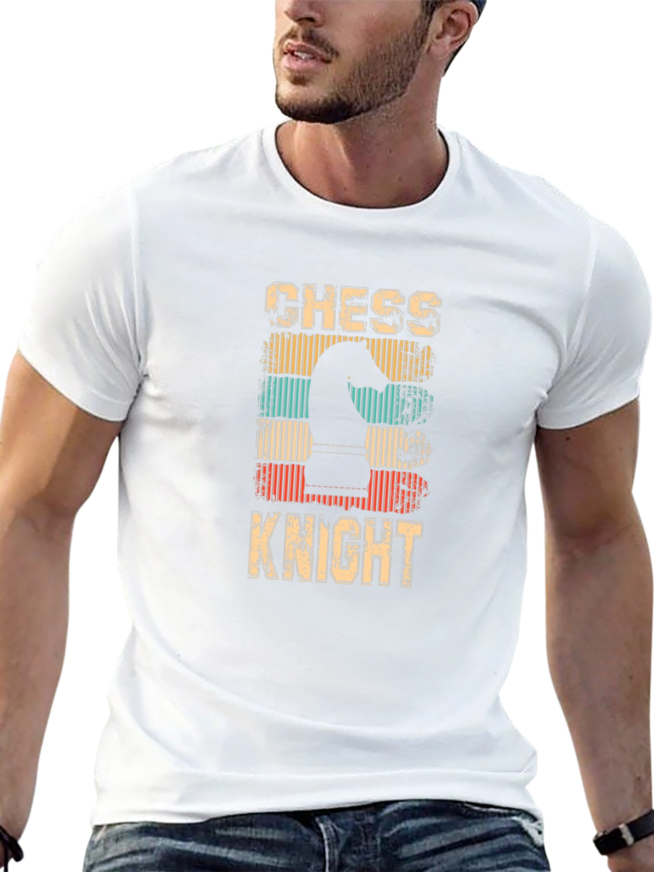 Chess Knight Retro Style T-Shirt