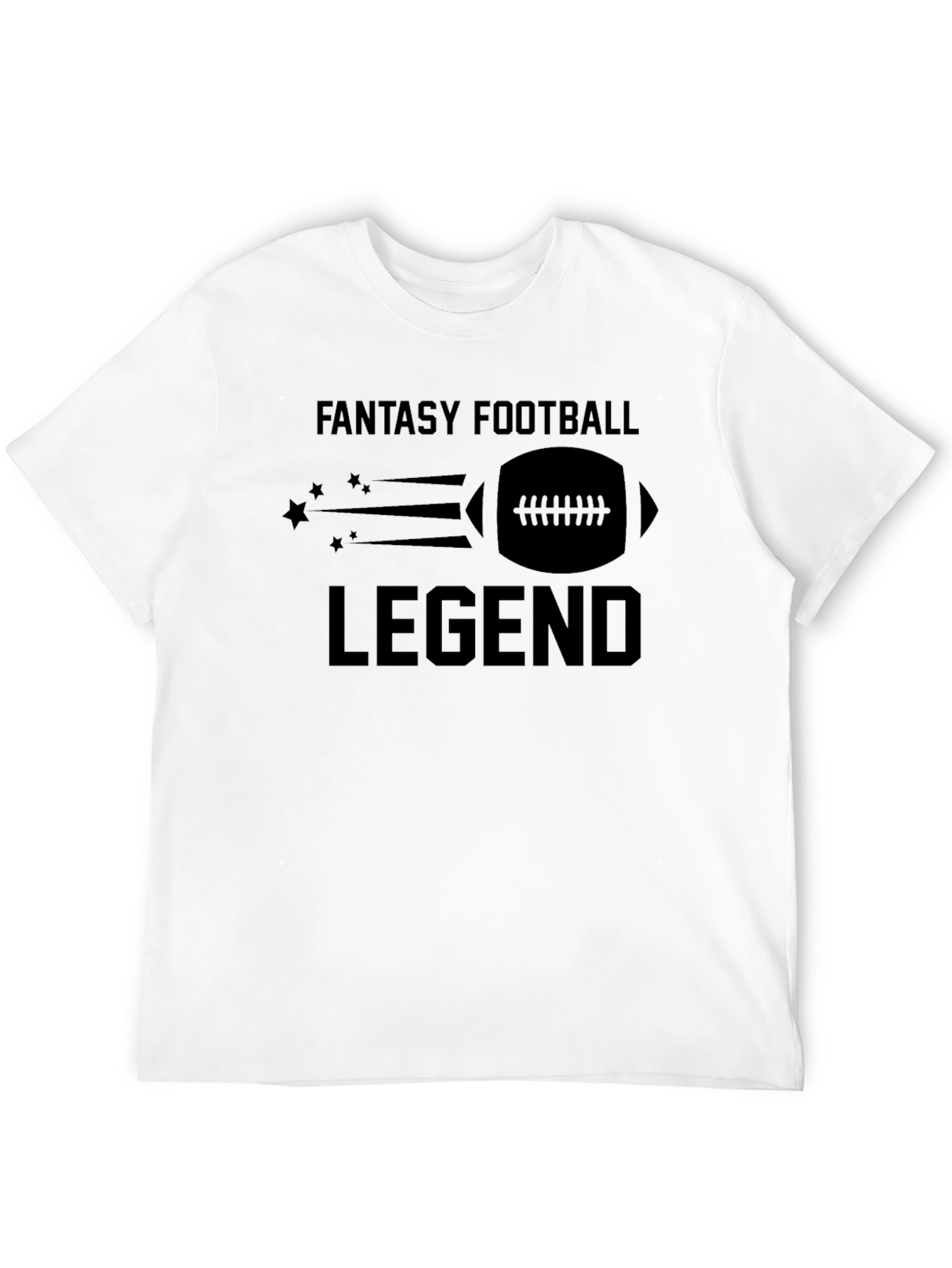 Fantasy Football Legend T-Shirt - Black Crew Neck Tee