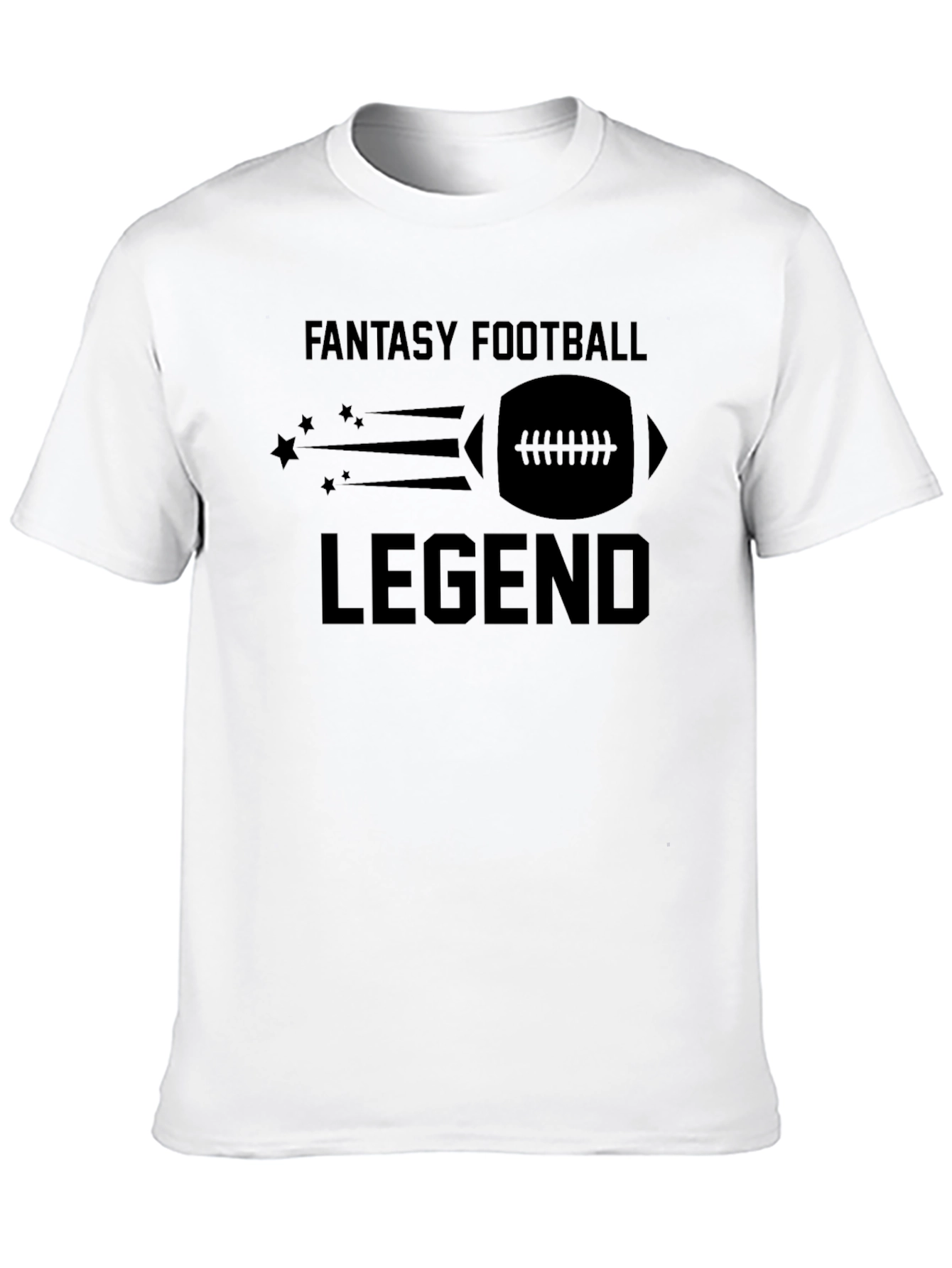 Fantasy Football Legend T-Shirt - Black Crew Neck Tee