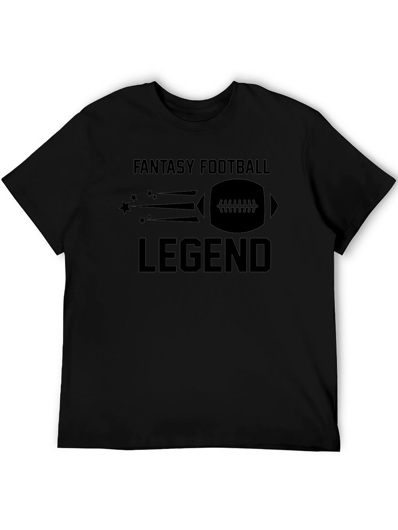 Fantasy Football Legend T-Shirt - Black Crew Neck Tee