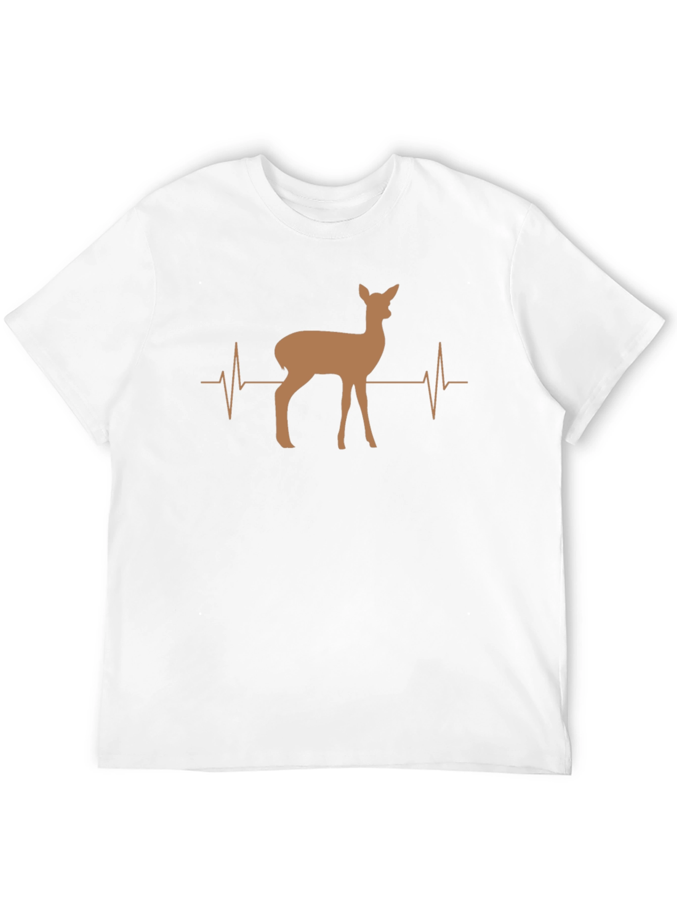 Deer Heartbeat Graphic Tee - Unisex Casual Shirt