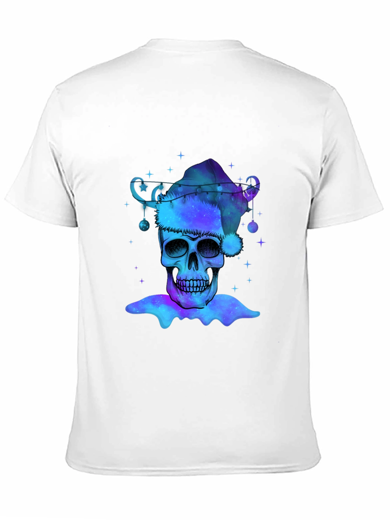 Galaxy Skull Santa Hat Graphic Tee