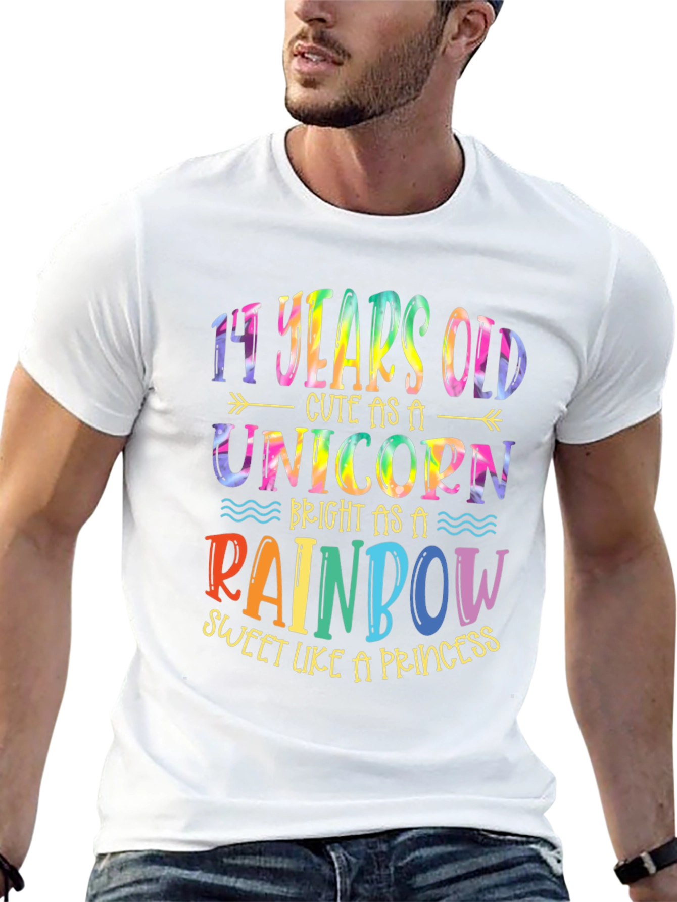 14th Birthday Unicorn Rainbow T-Shirt