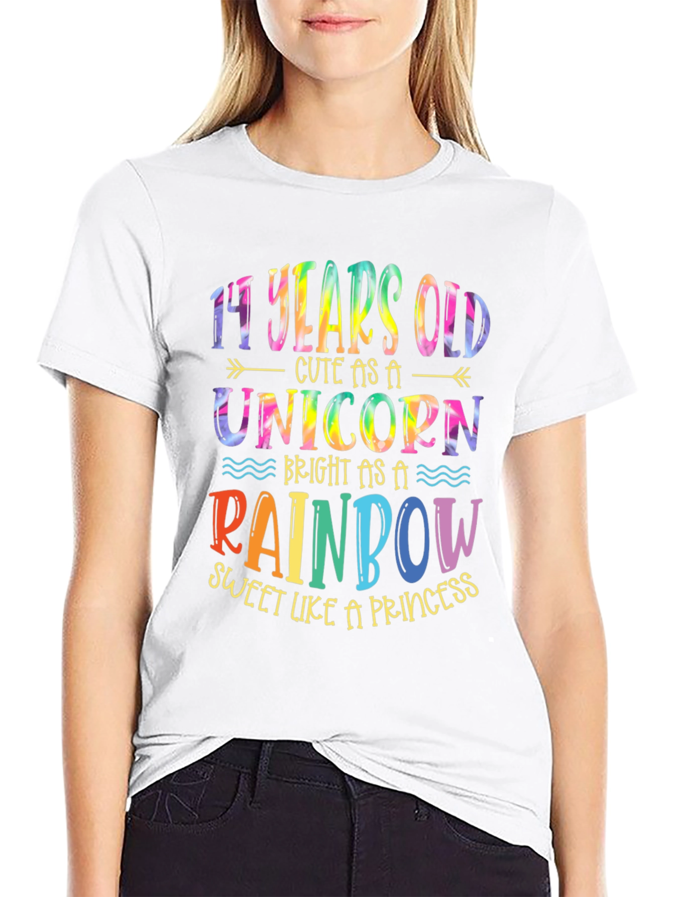 14th Birthday Unicorn Rainbow T-Shirt