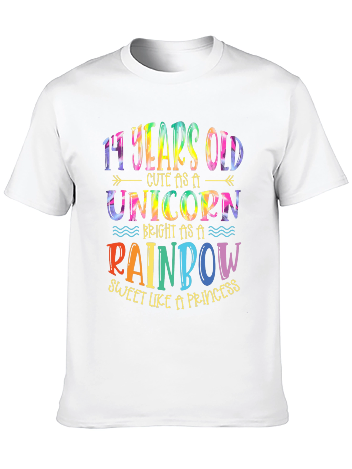 14th Birthday Unicorn Rainbow T-Shirt