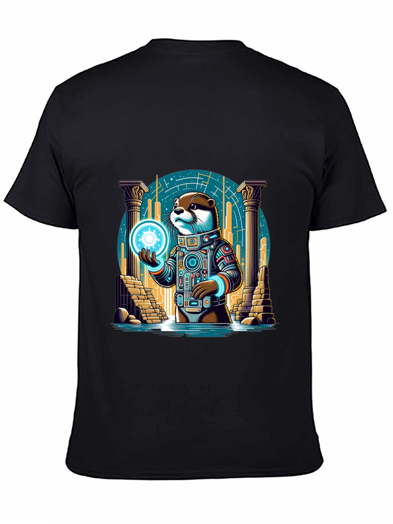 Cosmic Otter Graphic Tee - Black