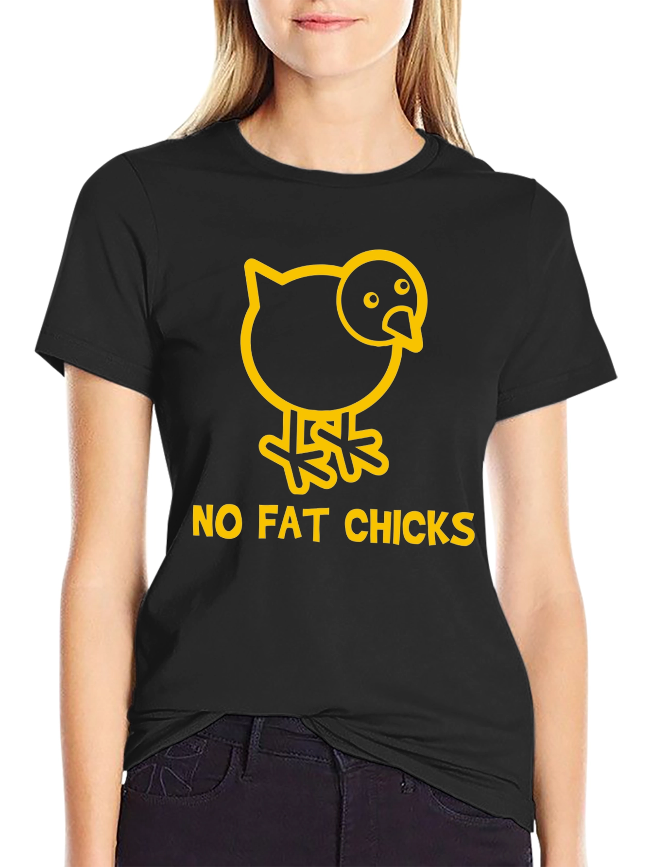 No Fat Chicks T-Shirt - Funny Graphic Tee