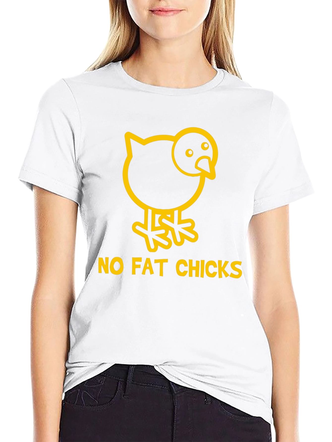 No Fat Chicks T-Shirt - Funny Graphic Tee