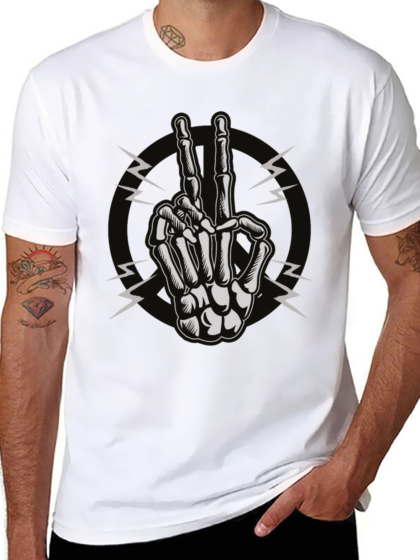 Skeleton Peace Sign T-Shirt