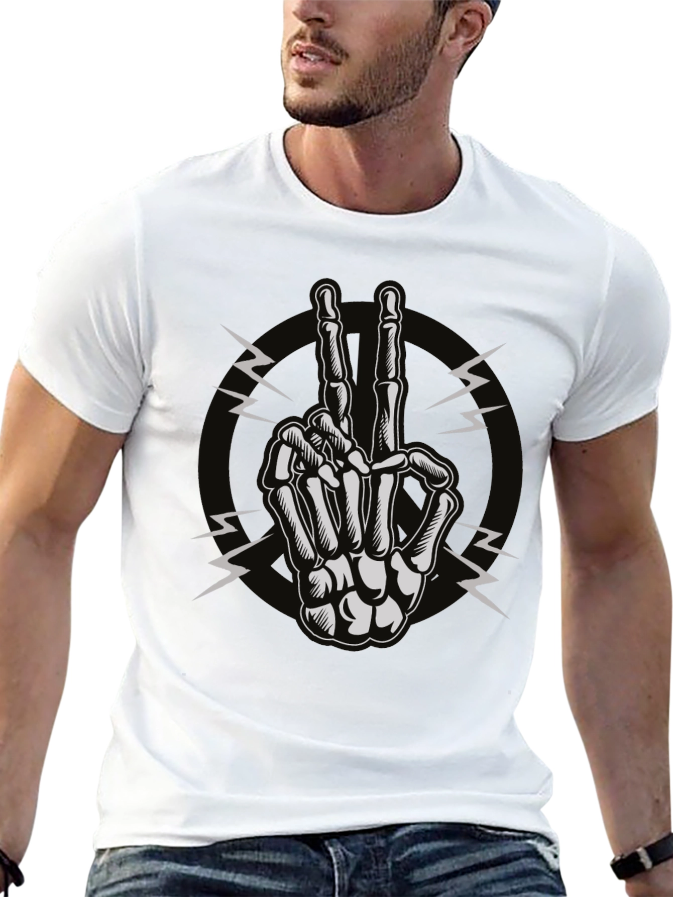 Skeleton Peace Sign T-Shirt