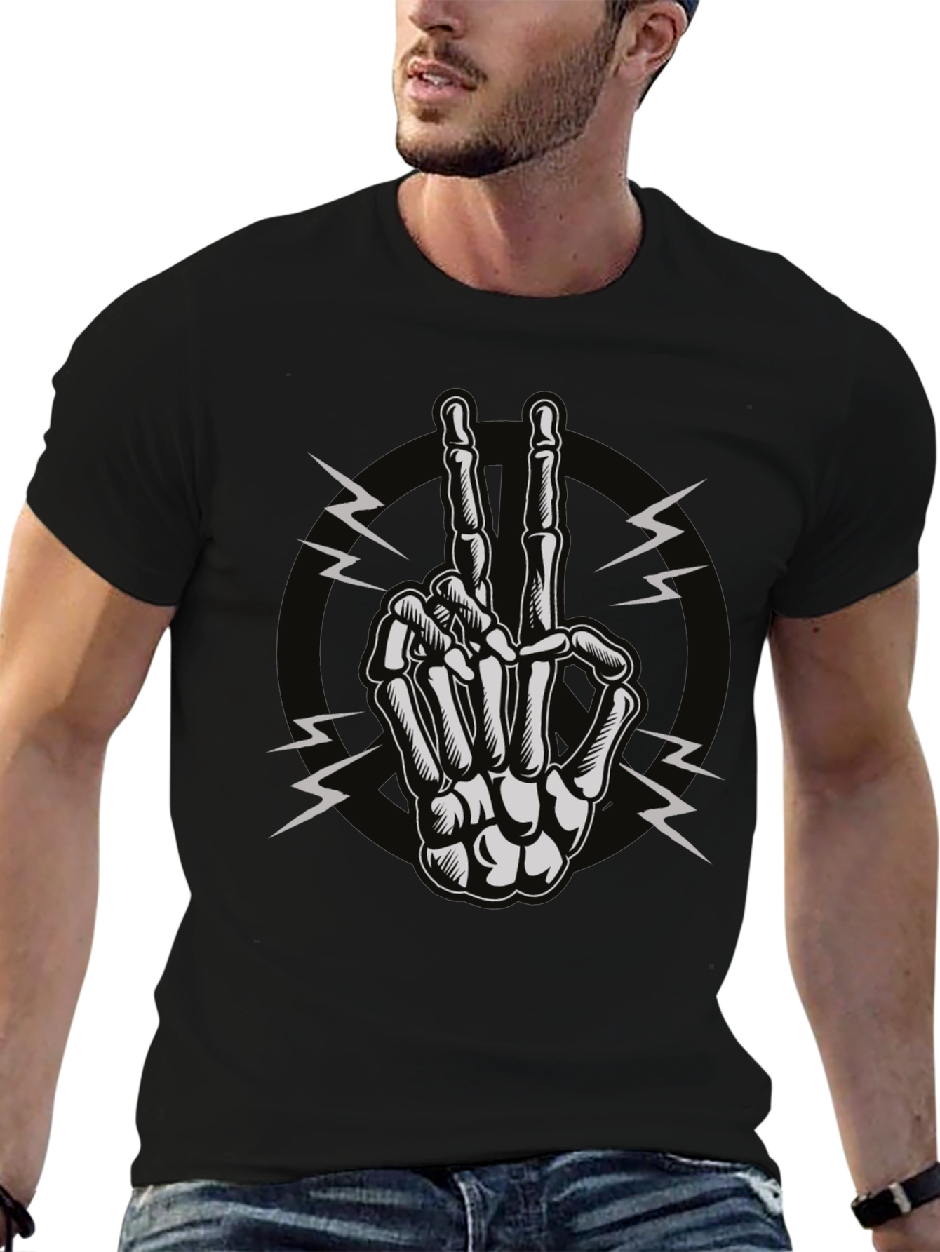 Skeleton Peace Sign T-Shirt