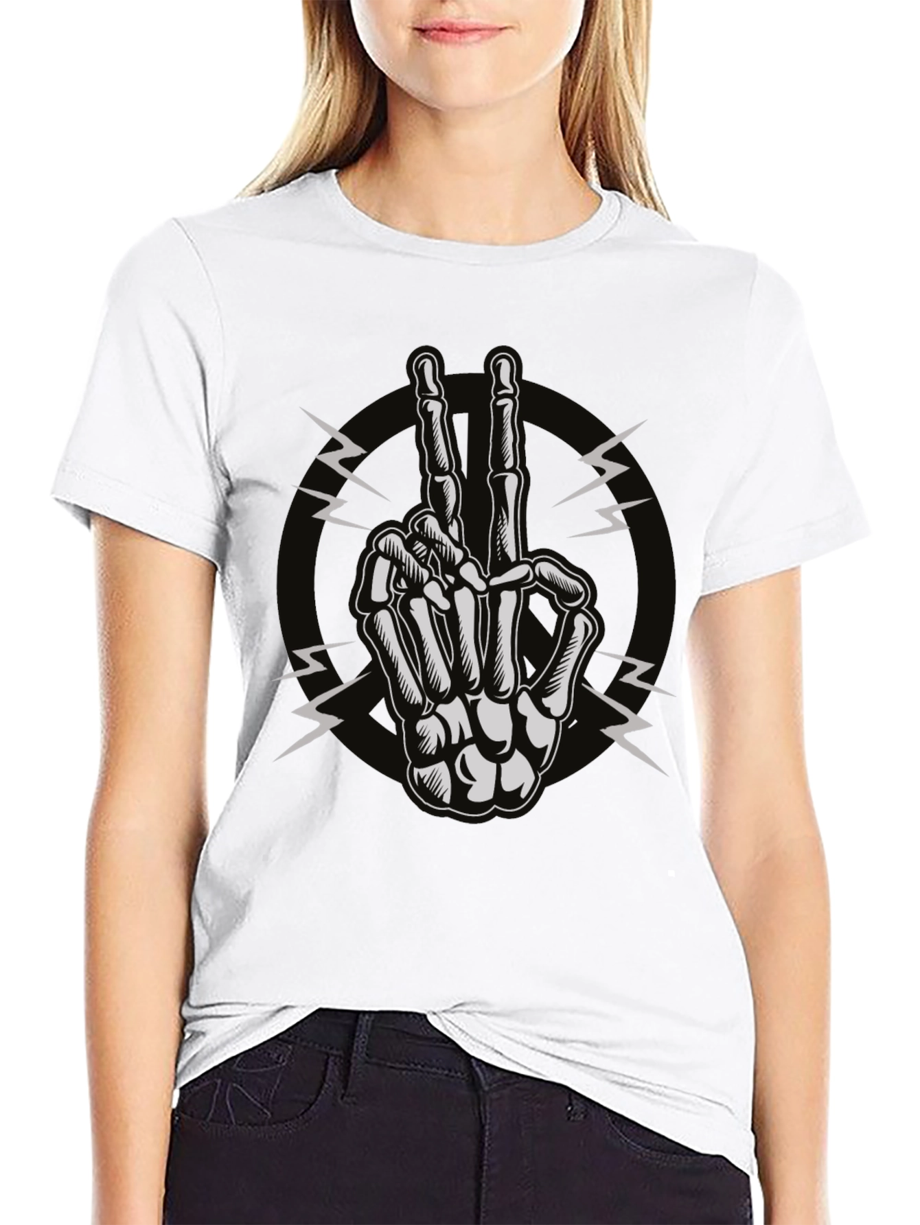 Skeleton Peace Sign T-Shirt