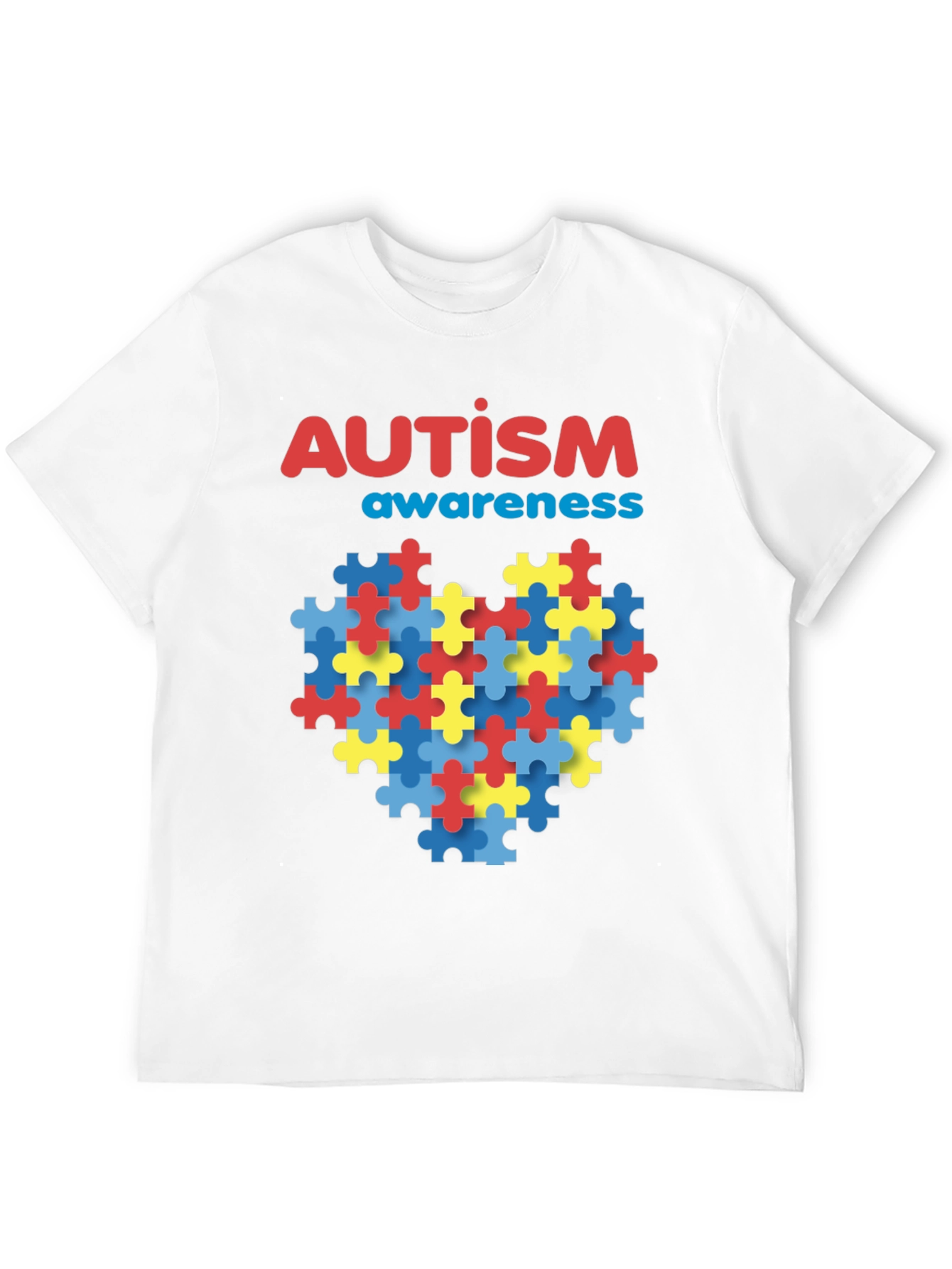 Autism Awareness Puzzle Heart Graphic Tee