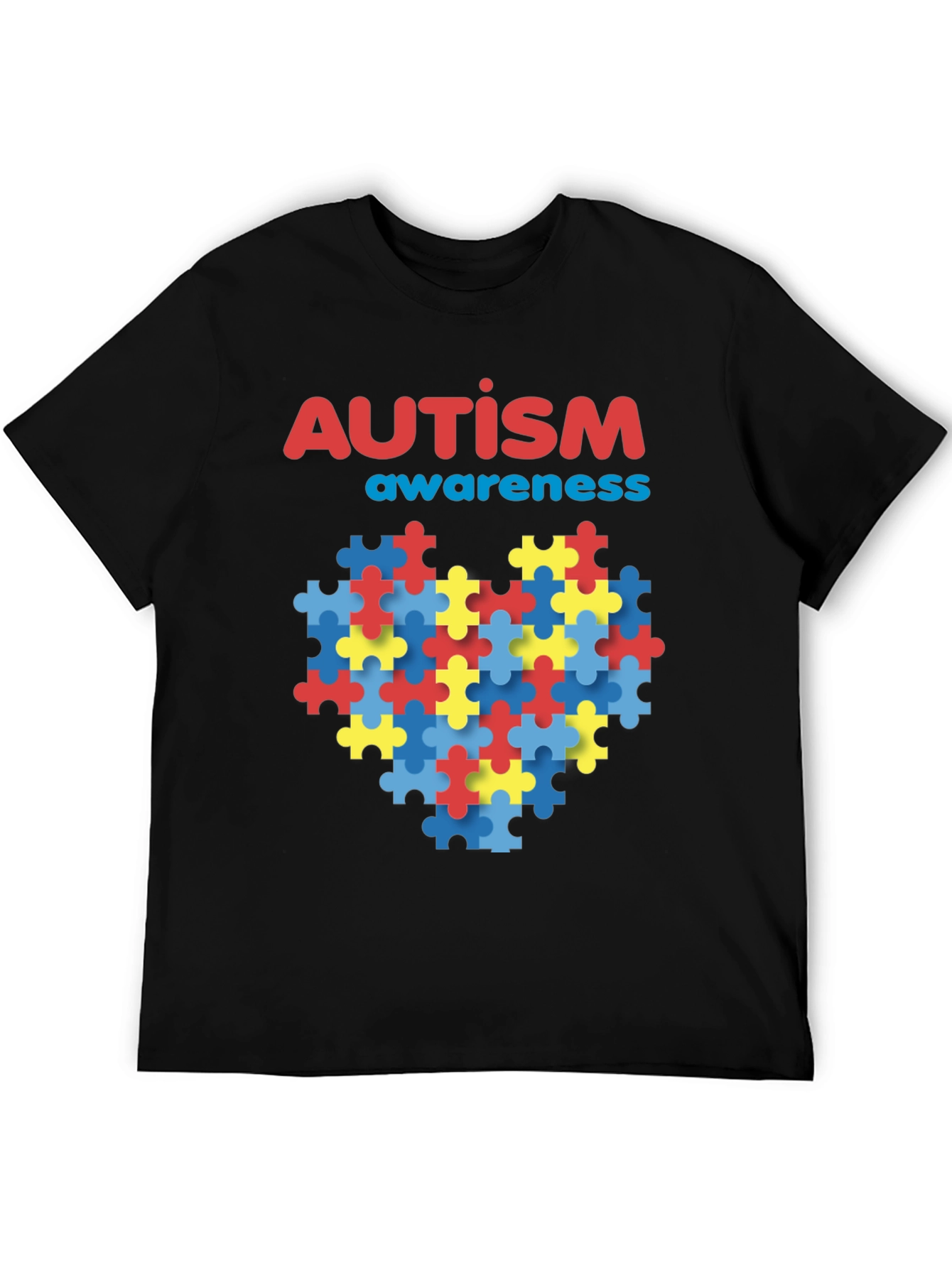 Autism Awareness Puzzle Heart Graphic Tee