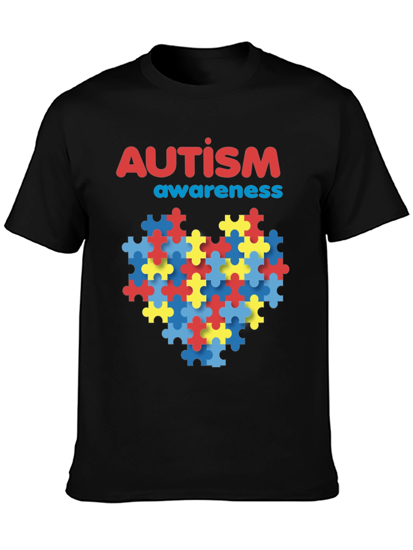 Autism Awareness Puzzle Heart Graphic Tee