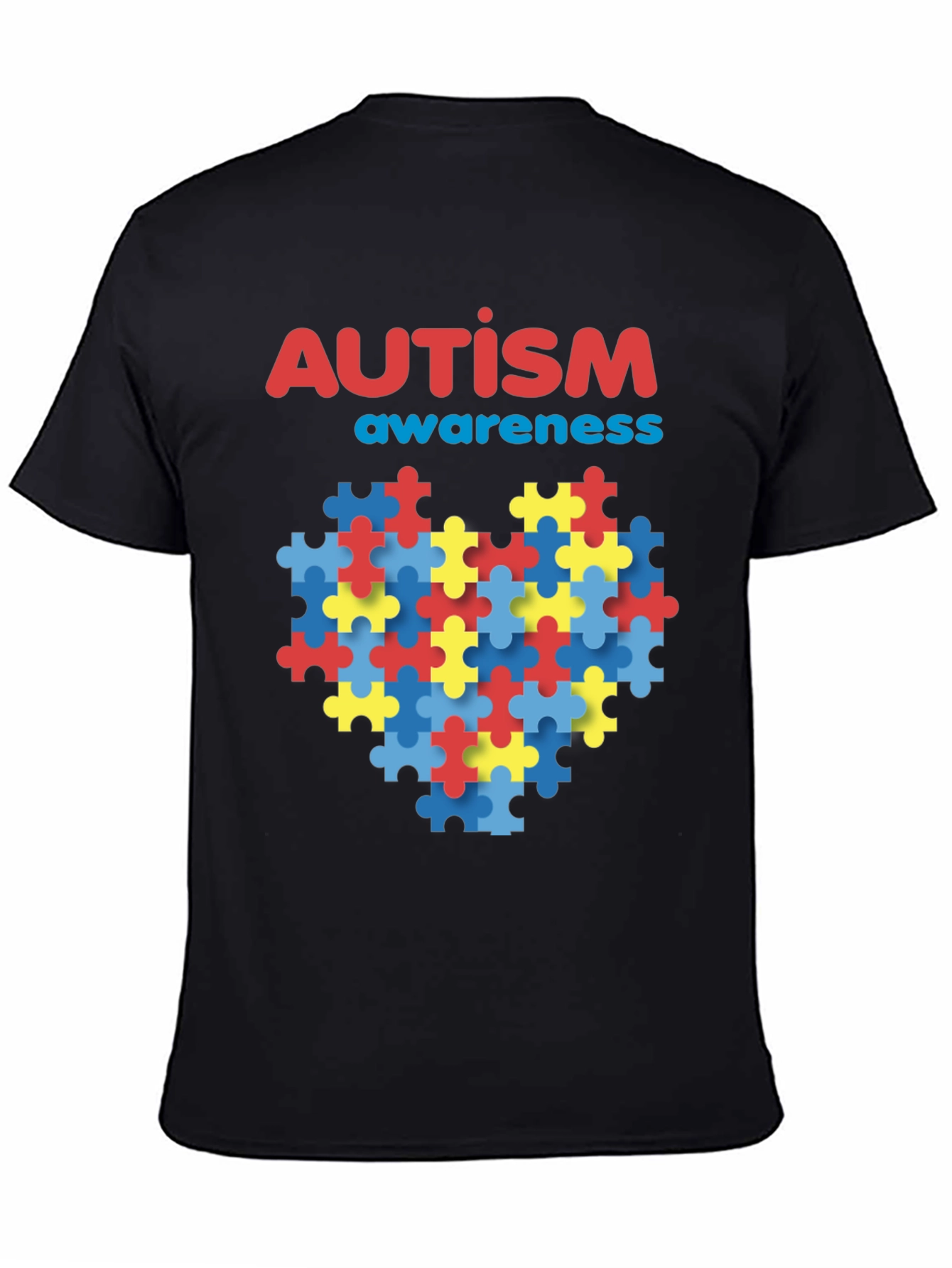 Autism Awareness Puzzle Heart Graphic Tee
