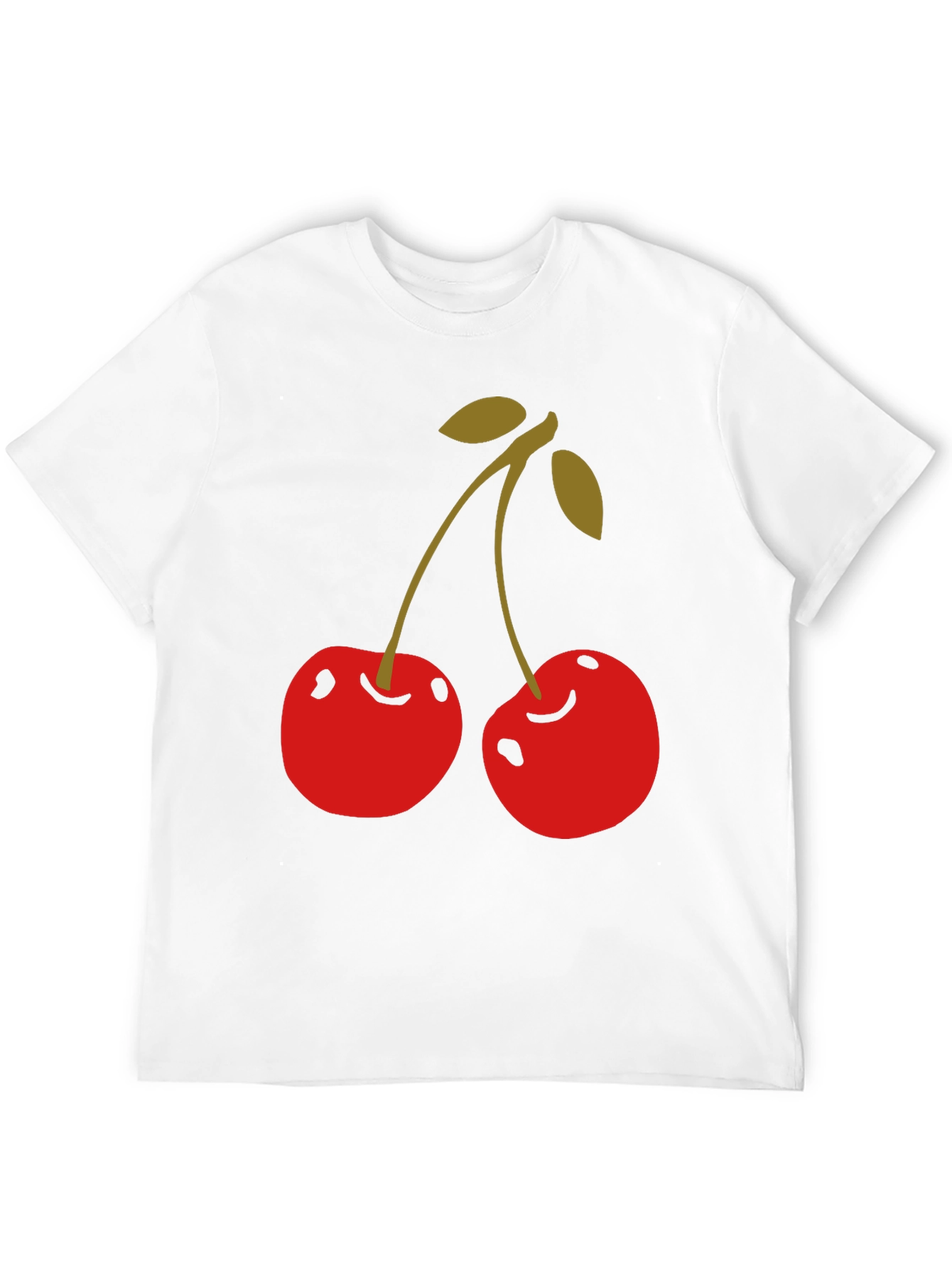 Cherry Graphic Tee - Stylish Black Cotton T-Shirt