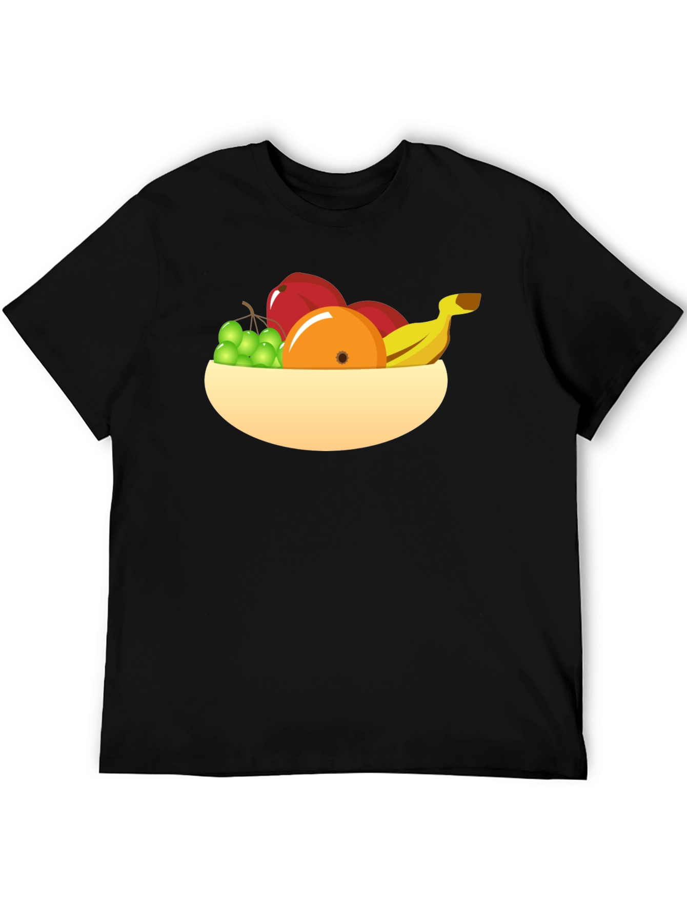 Fruit Bowl Graphic Tee - Black Casual Shirt