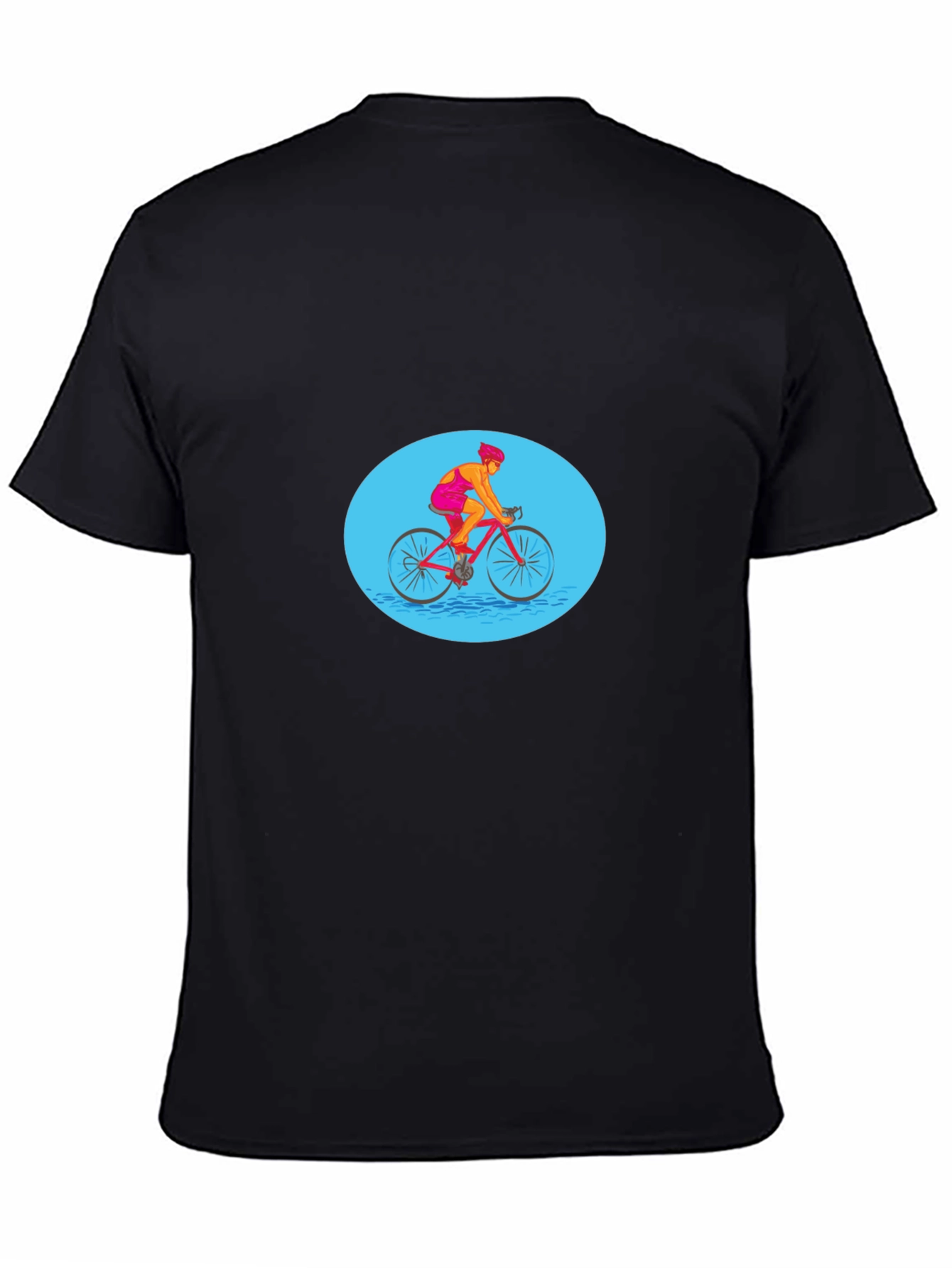 Mens Black Graphic Tee - Cyclist Design