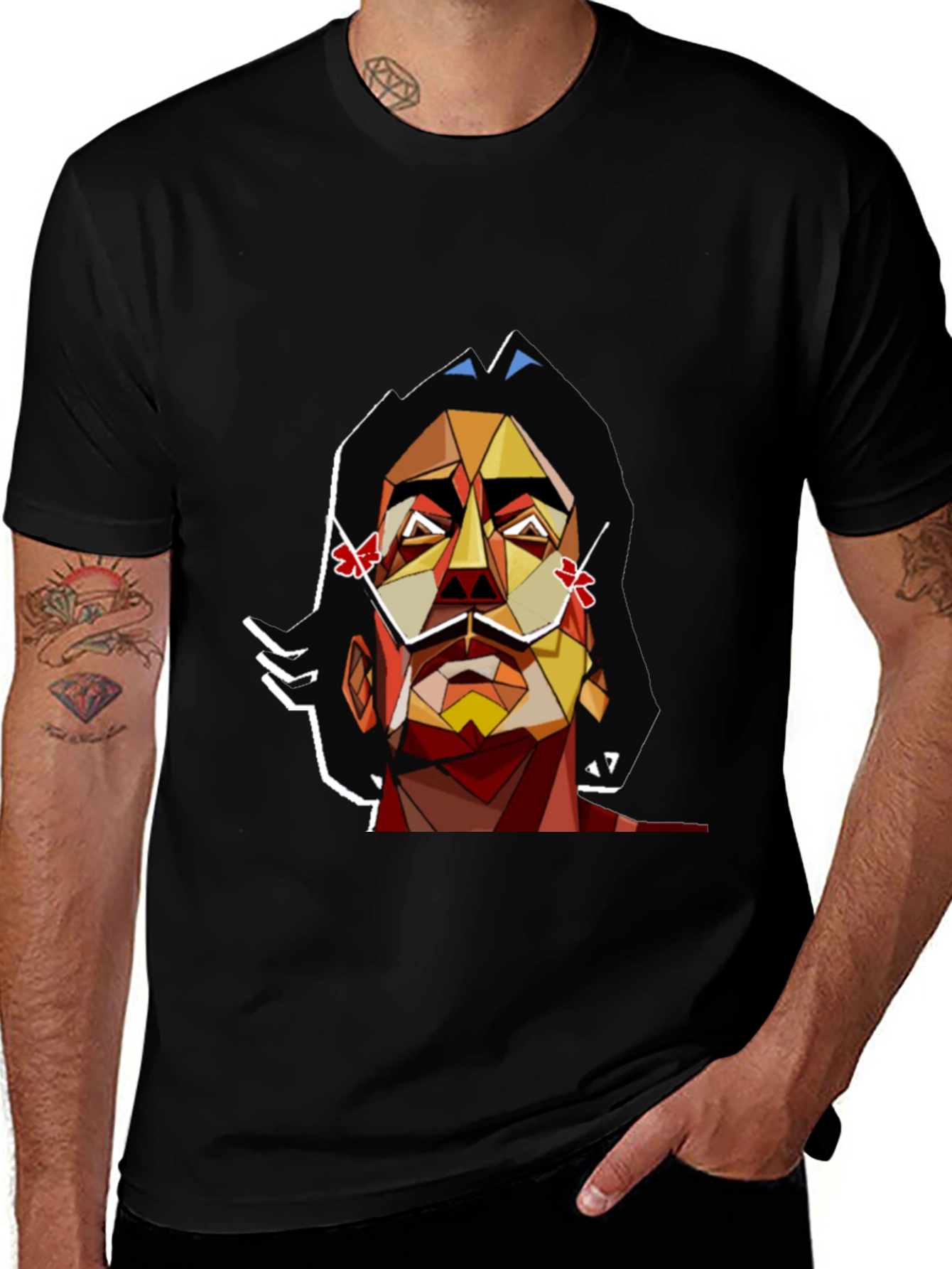 Geometric Salvador Dali Graphic T-Shirt