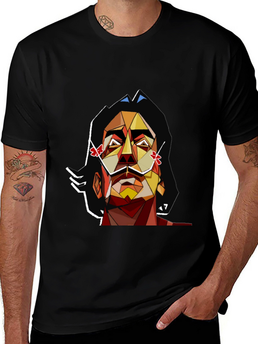 Geometric Salvador Dali Graphic T-Shirt