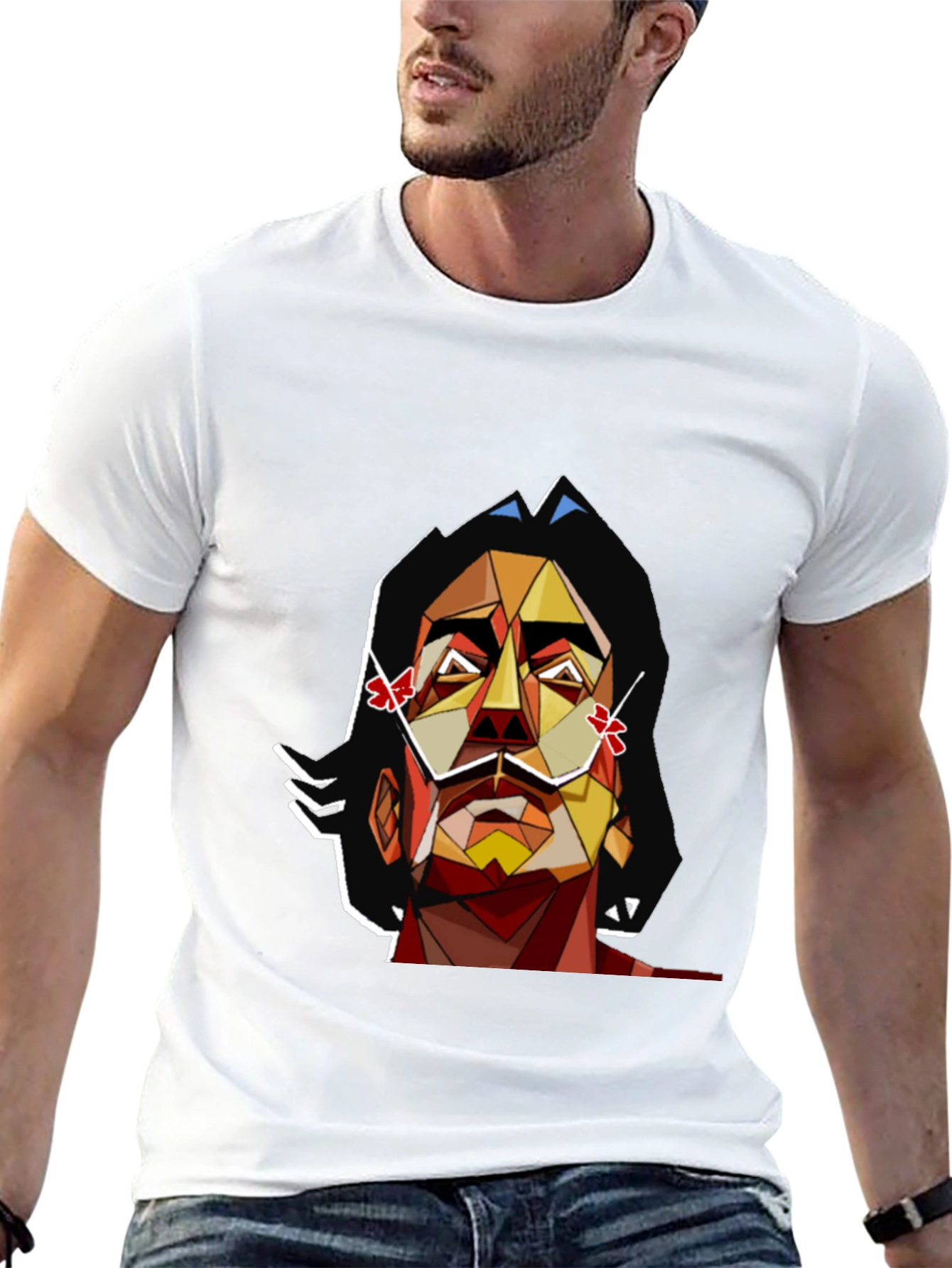 Geometric Salvador Dali Graphic T-Shirt