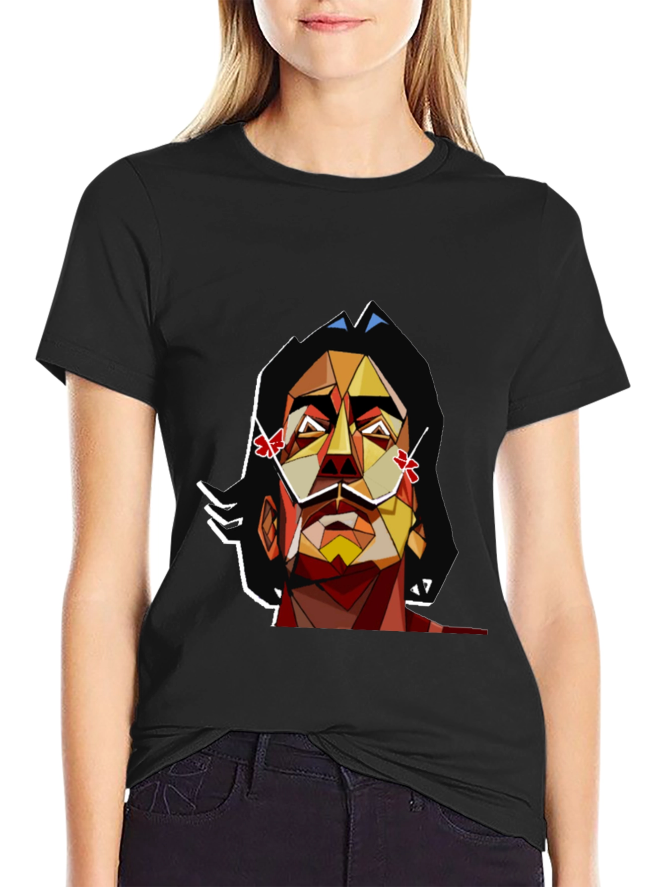 Geometric Salvador Dali Graphic T-Shirt