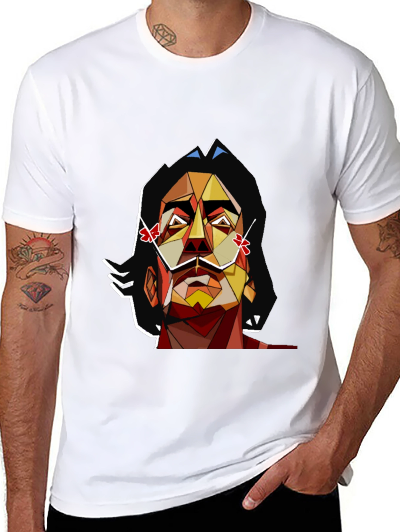 Geometric Salvador Dali Graphic T-Shirt