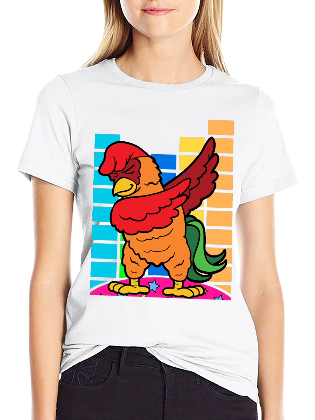 Dabbing Chicken Graphic Tee - Fun & Unique Design