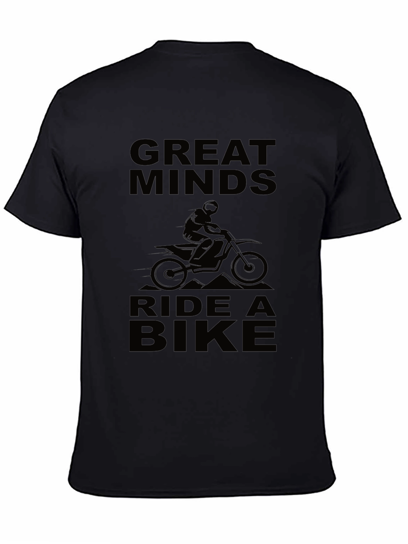 Great Minds Ride a Bike Black Graphic Tee