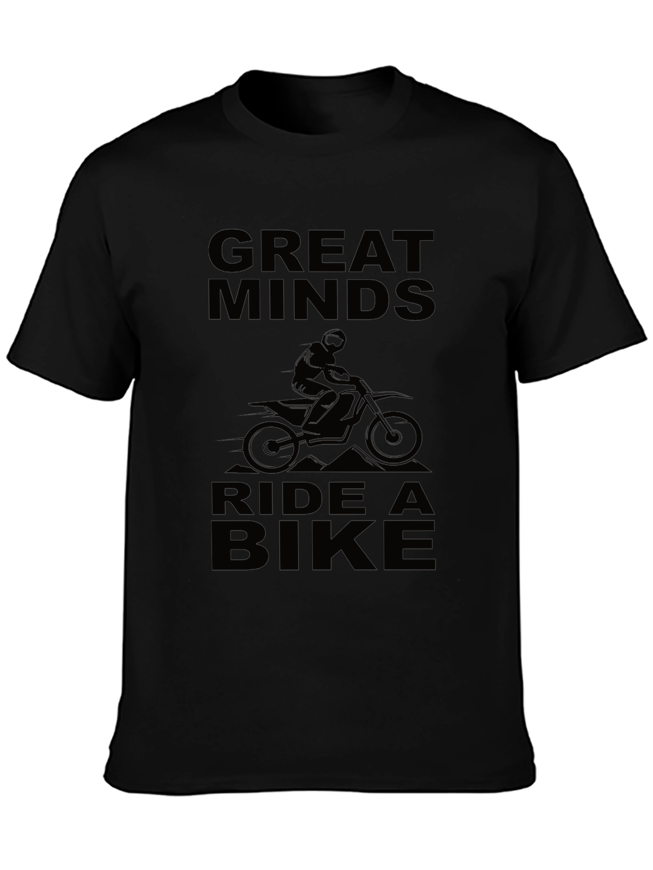 Great Minds Ride a Bike Black Graphic Tee