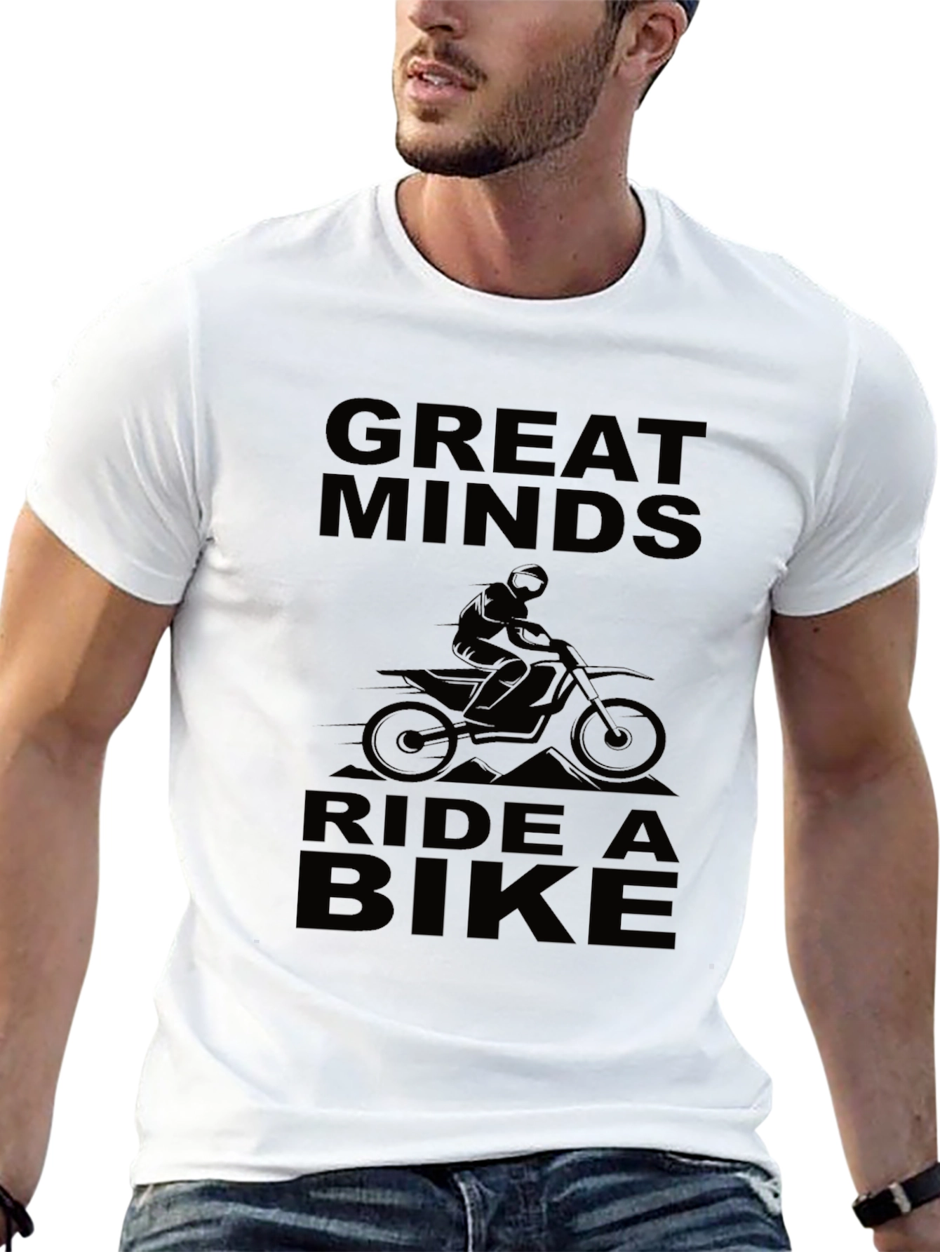 Great Minds Ride a Bike Black Graphic Tee