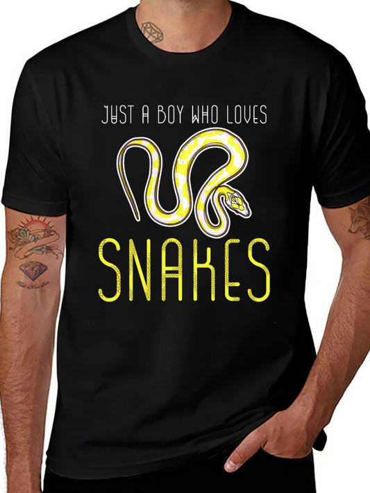 Boys Snake Lover T-Shirt - Just a Boy Who Loves Snakes Tee