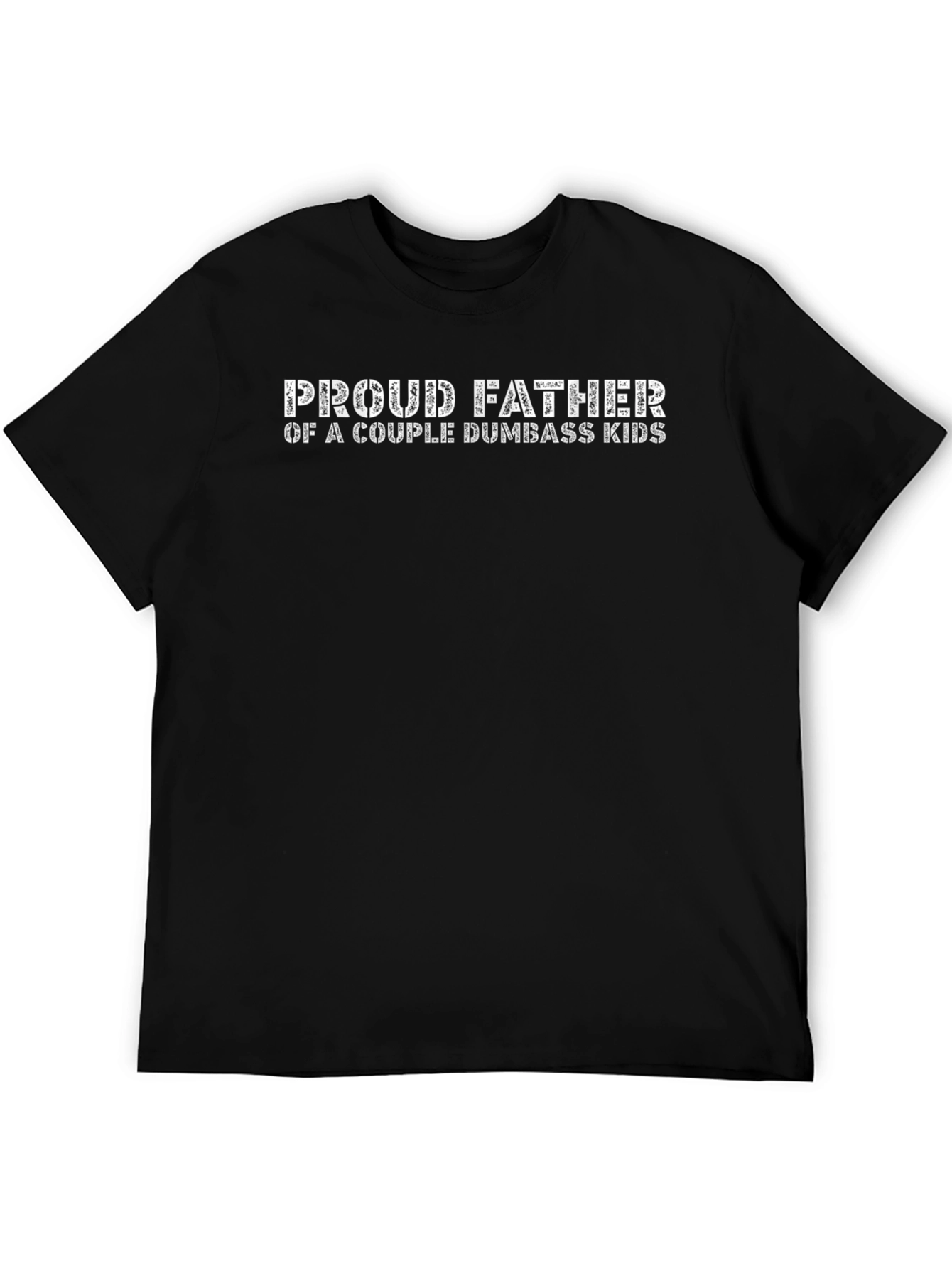 Proud Father Graphic Tee - Black