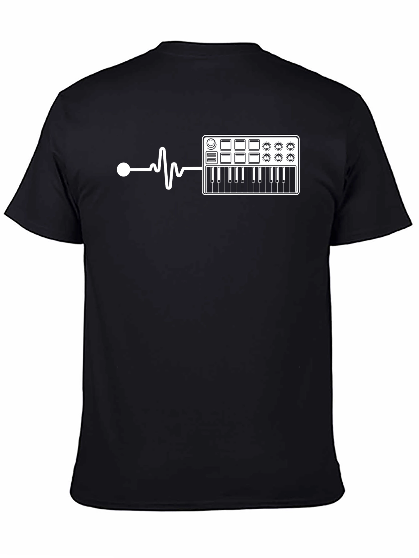 Music Heartbeat T-Shirt - Black
