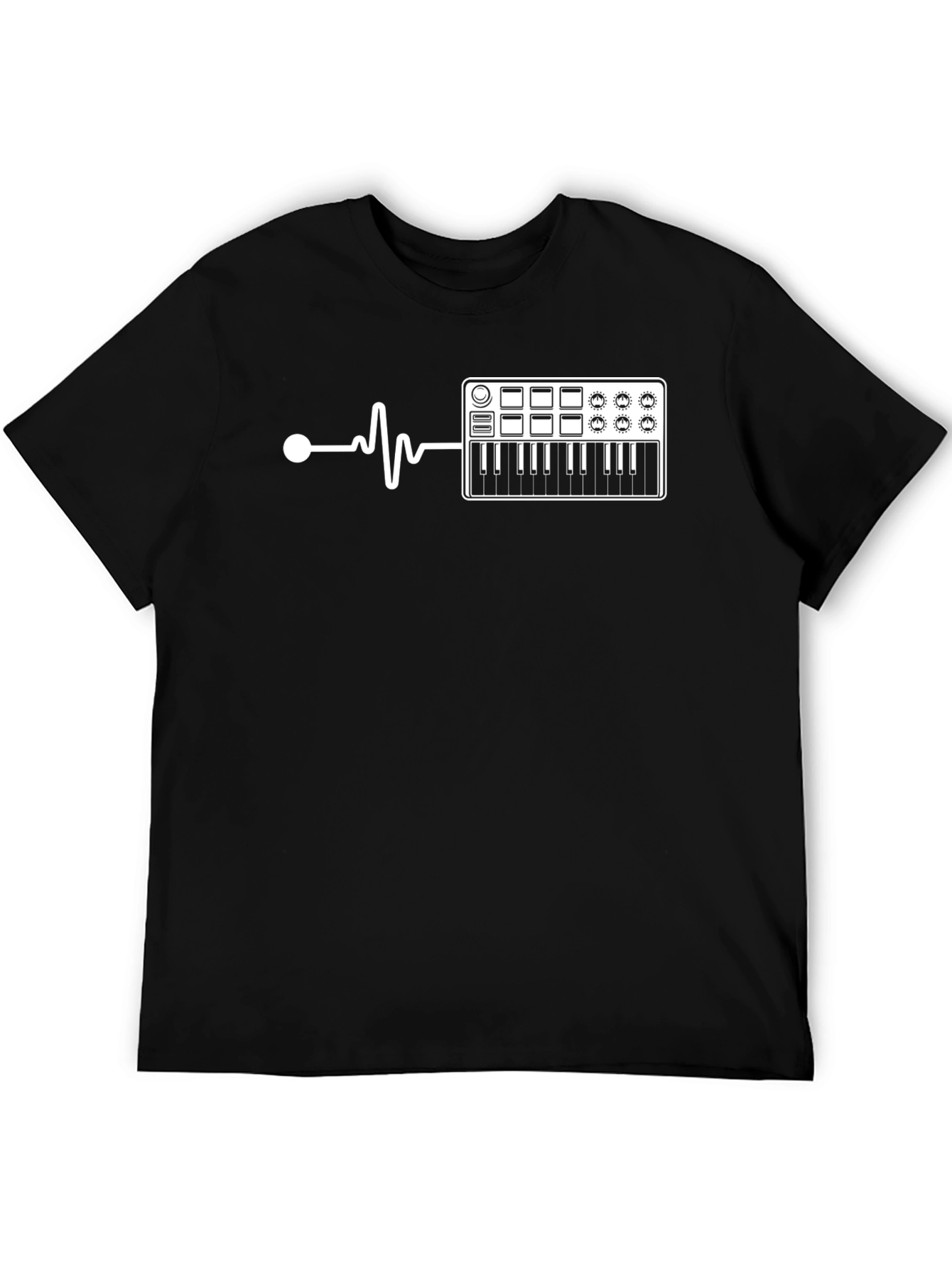 Music Heartbeat T-Shirt - Black