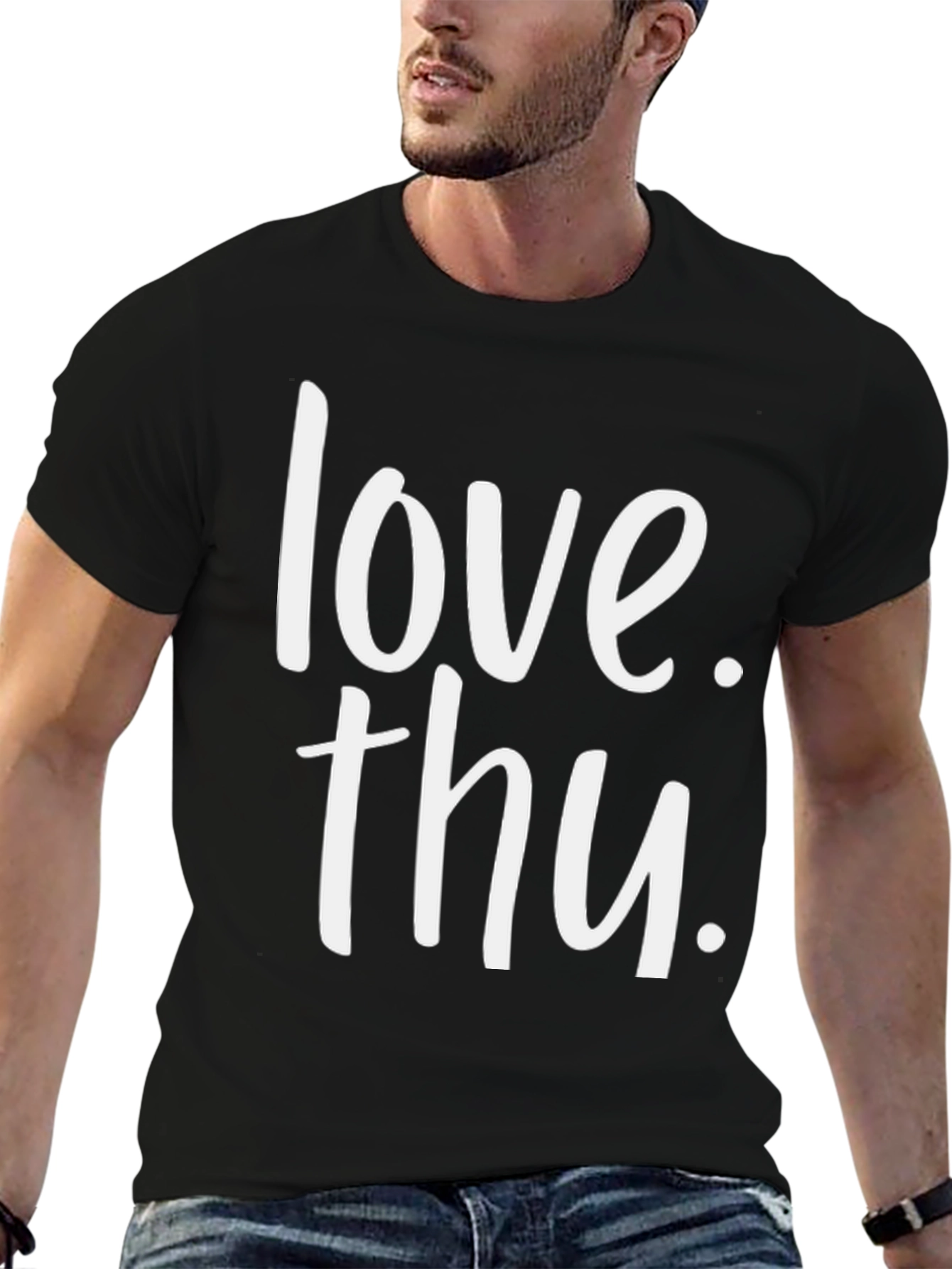 Love Thu. Black Graphic T-Shirt