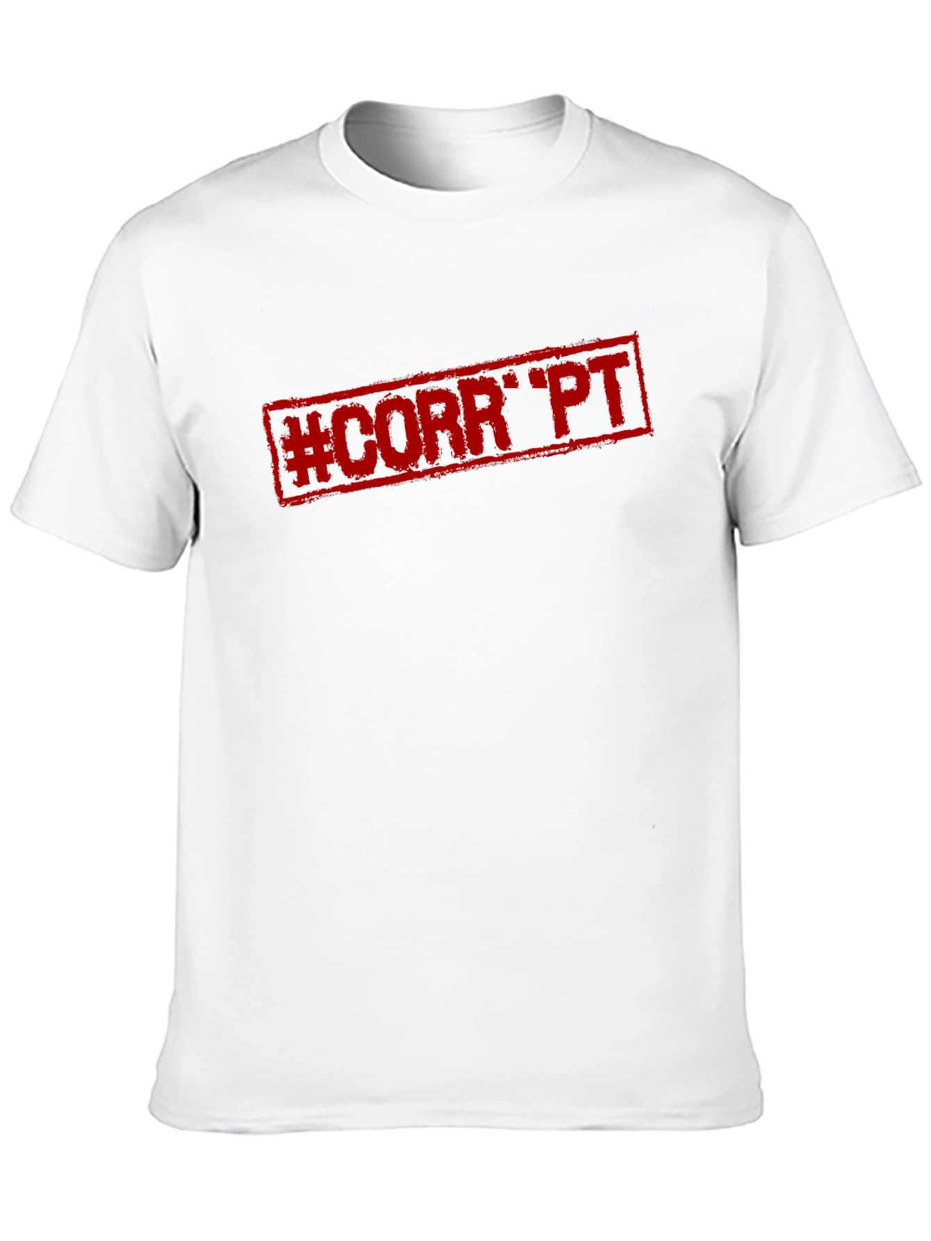 Black T-Shirt with #CORRPT Red Graphic
