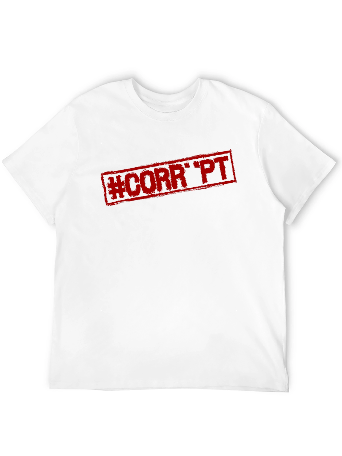 Black T-Shirt with #CORRPT Red Graphic