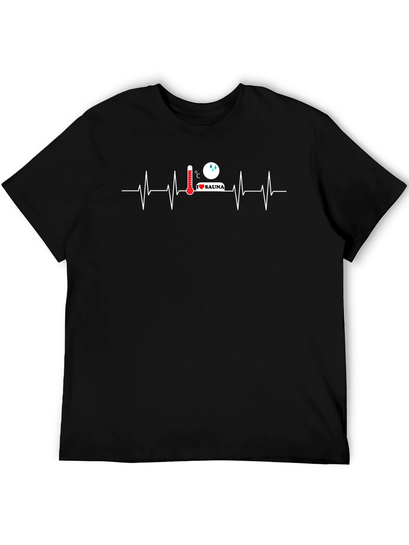 I Love Sauna Heartbeat T-Shirt - Unique Design
